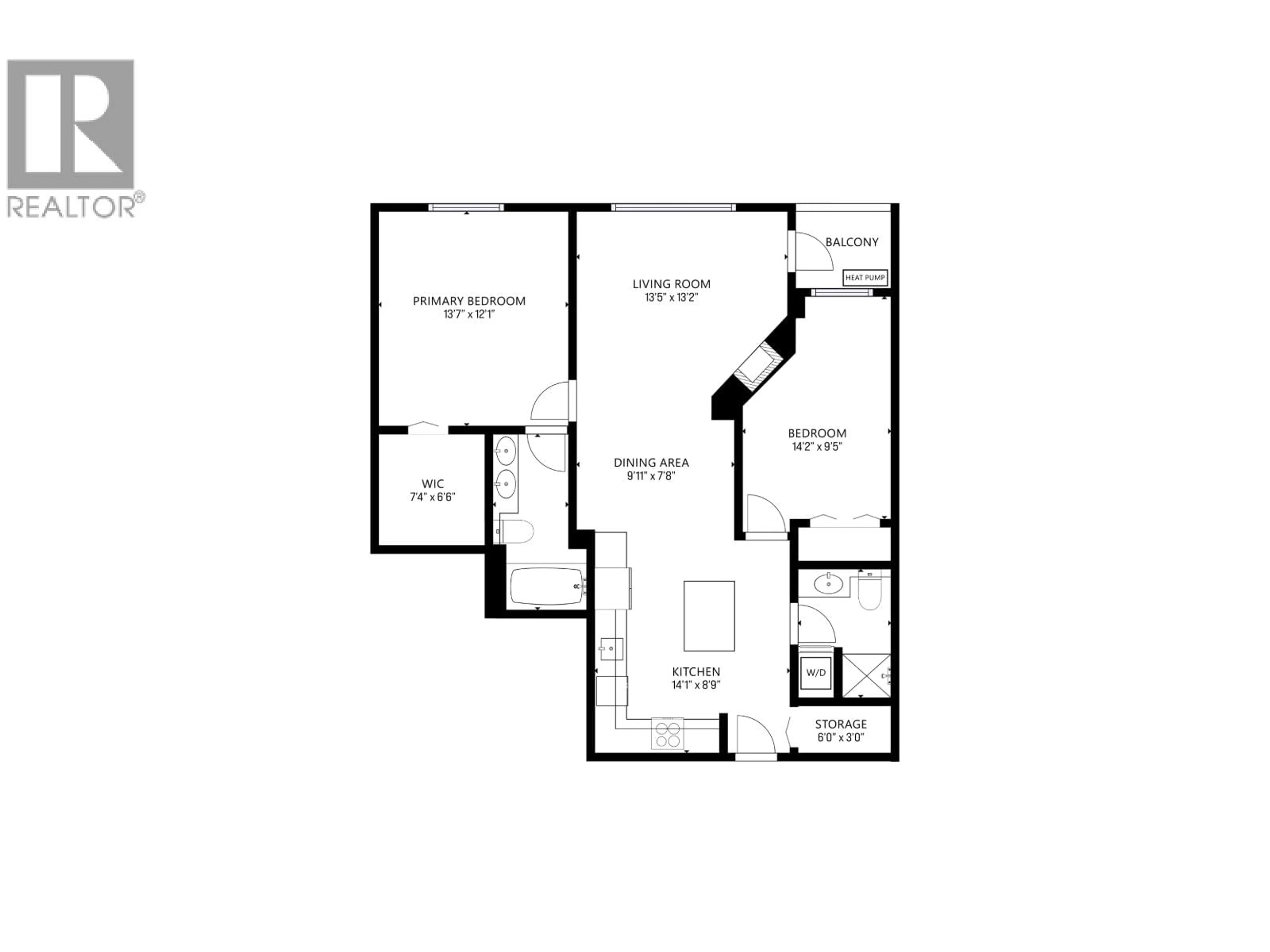 Floor plan for 201 - 1140 STRATHAVEN DRIVE, North Vancouver British Columbia V7H2Z6