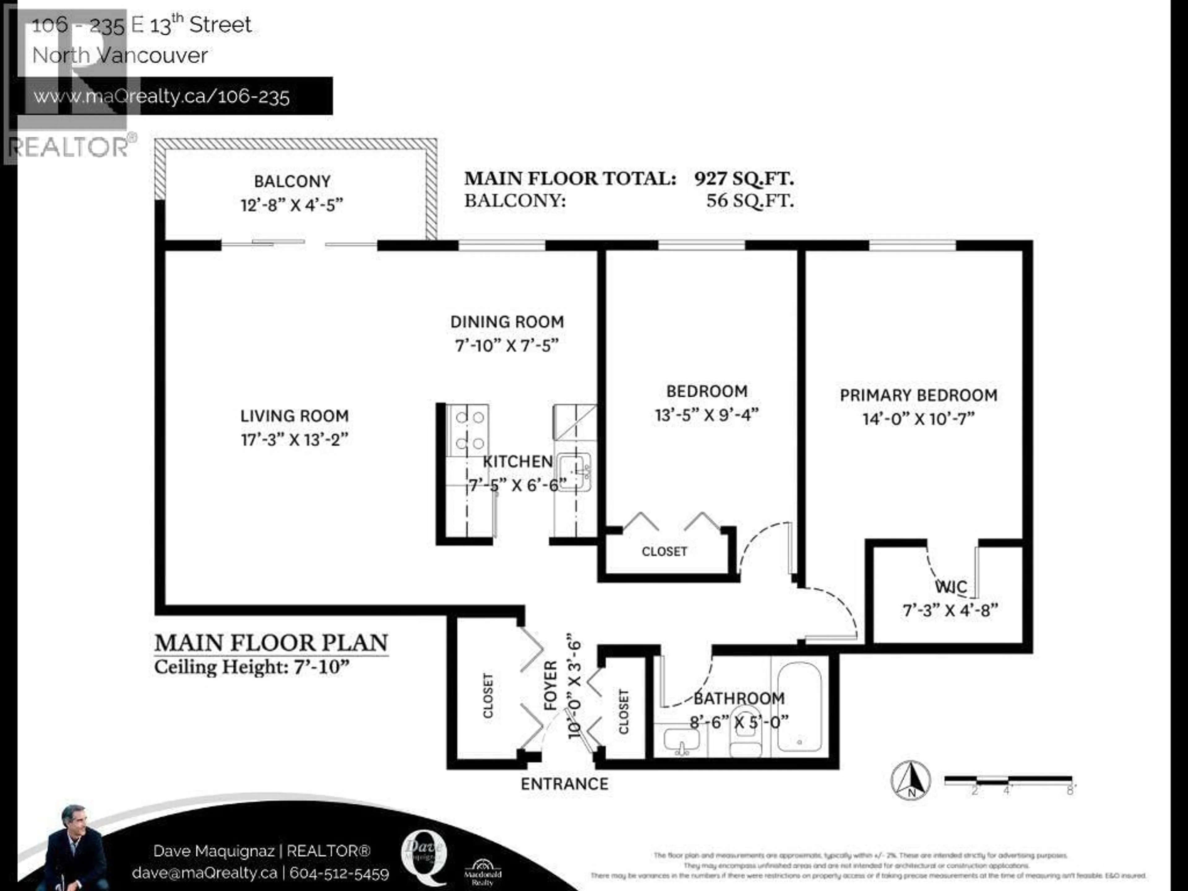 Floor plan for 106 - 235 13TH STREET, North Vancouver British Columbia V7L2L6