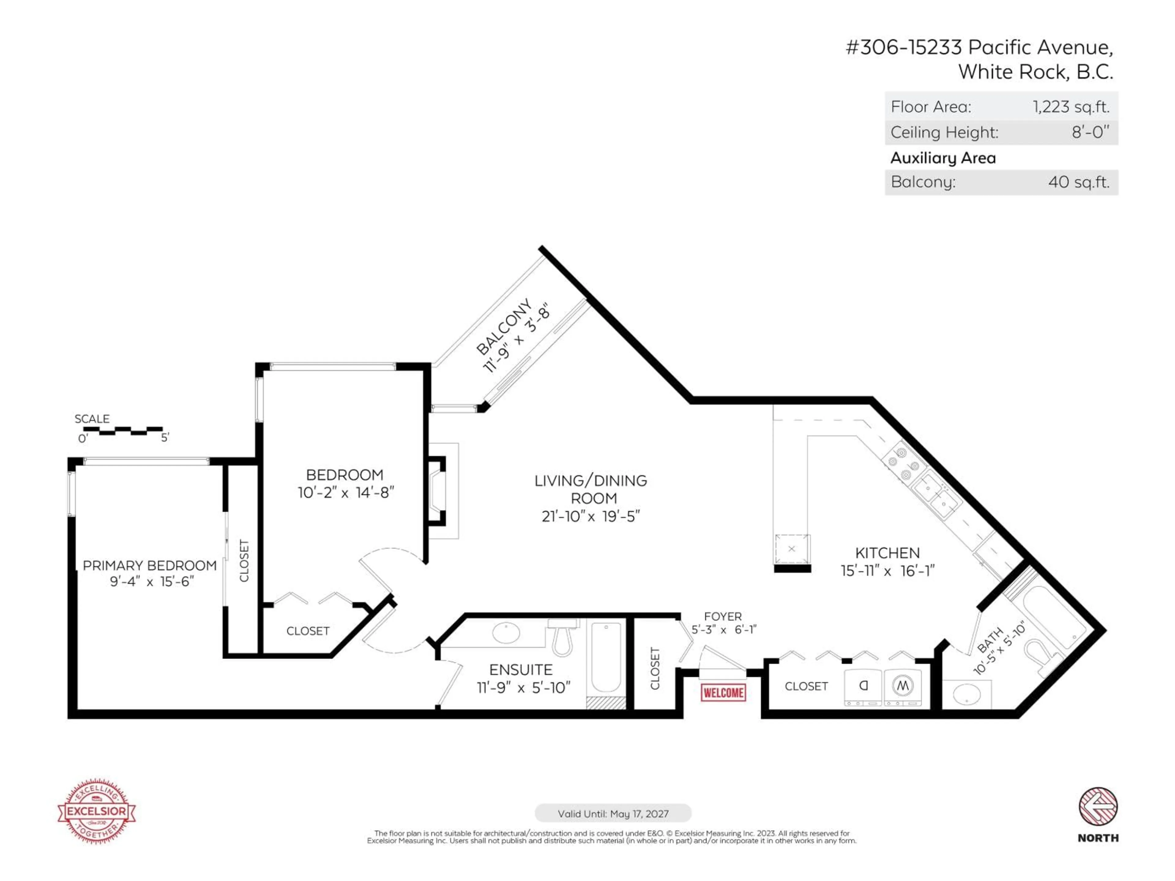 Floor plan for 306 - 15233 PACIFIC AVENUE, White Rock British Columbia V4B1P8