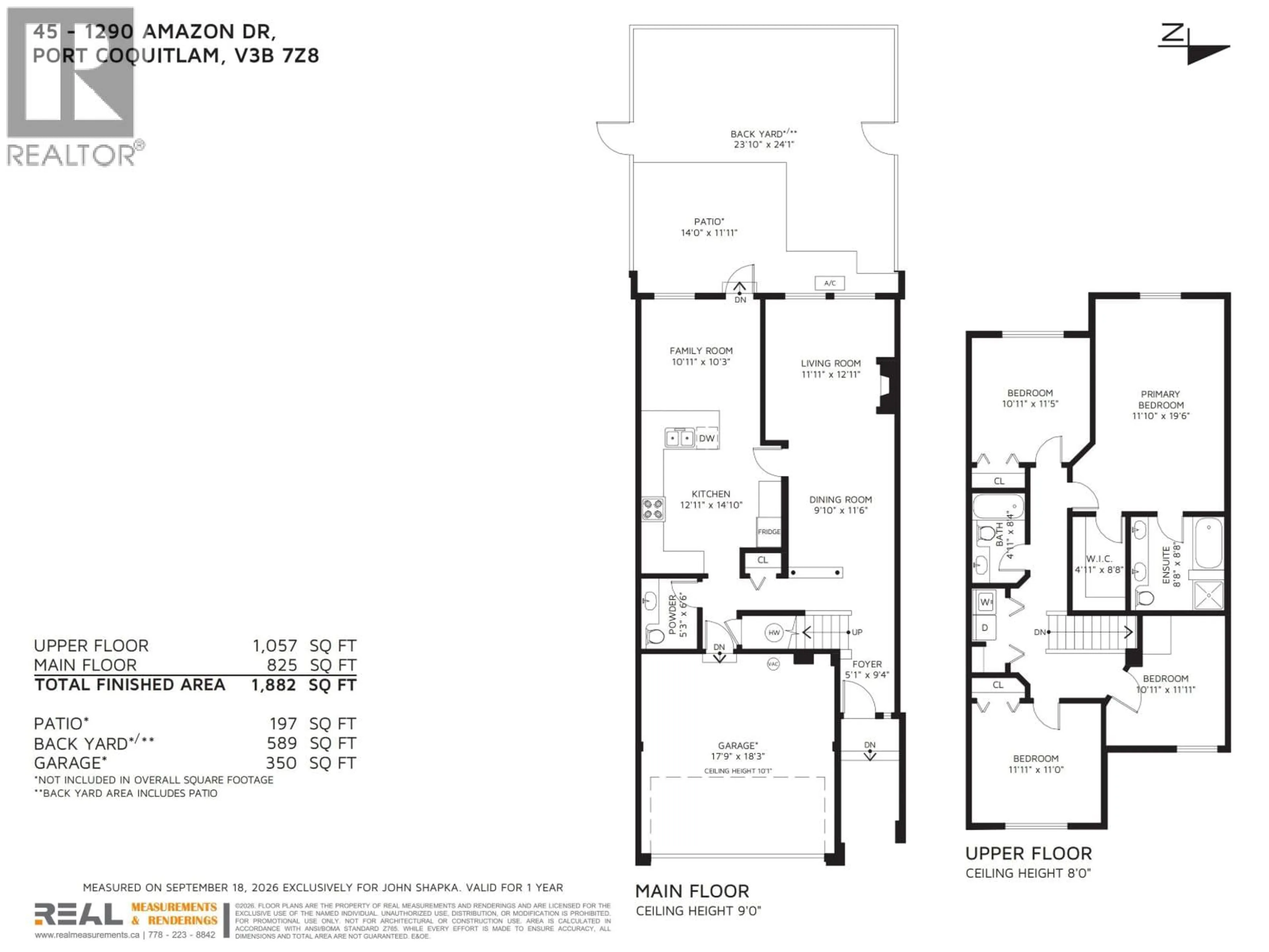 Floor plan for 45 - 1290 AMAZON DRIVE, Port Coquitlam British Columbia V3B7Z8