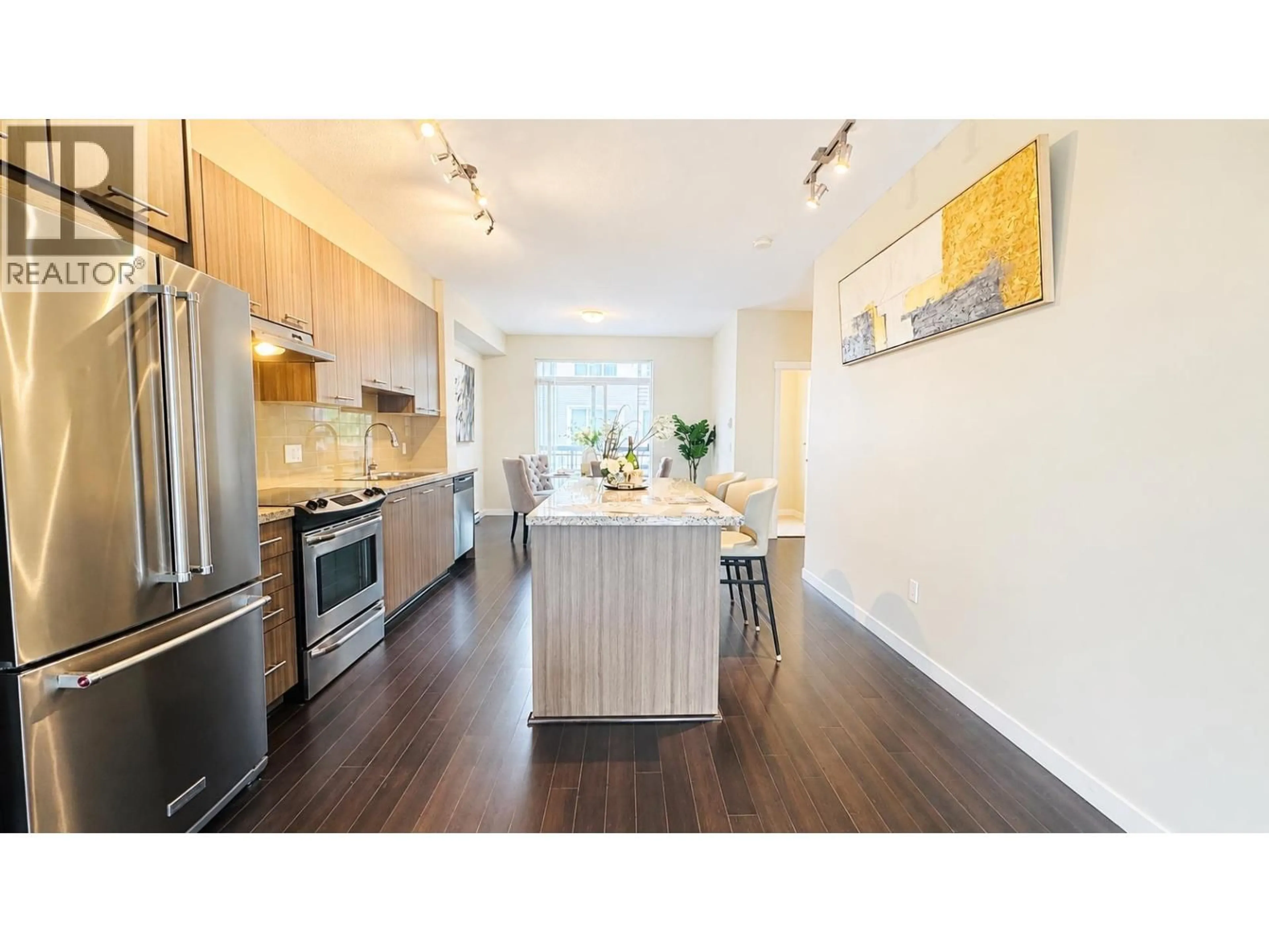 Open concept kitchen, wood/laminate floor for 34 - 1305 SOBALL STREET, Coquitlam British Columbia V3E0E8