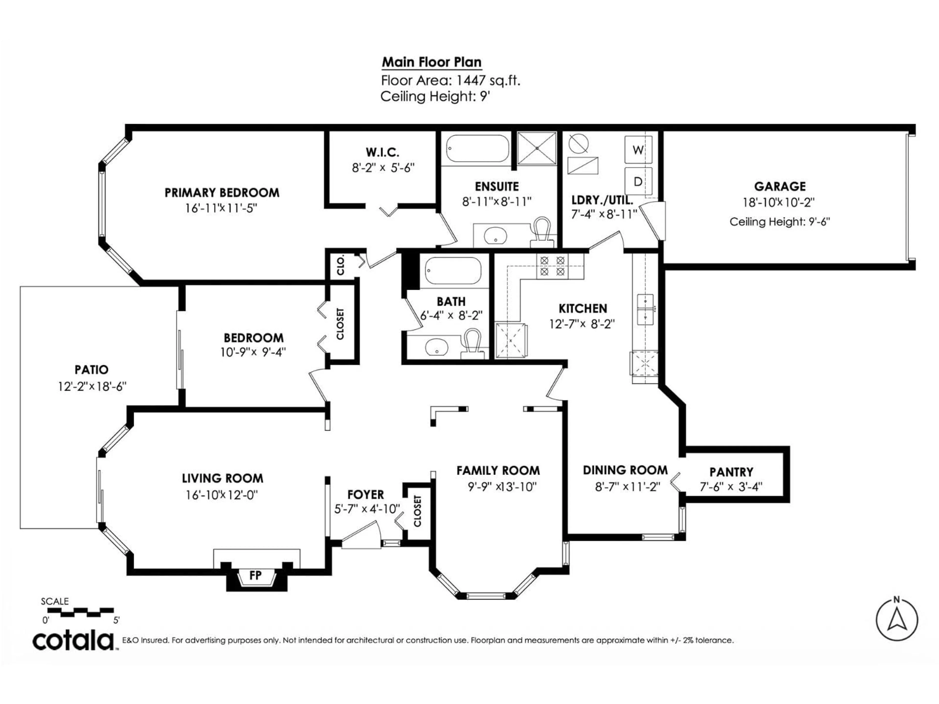 Floor plan for 3 - 4740 221 STREET, Langley British Columbia V2Z1L8