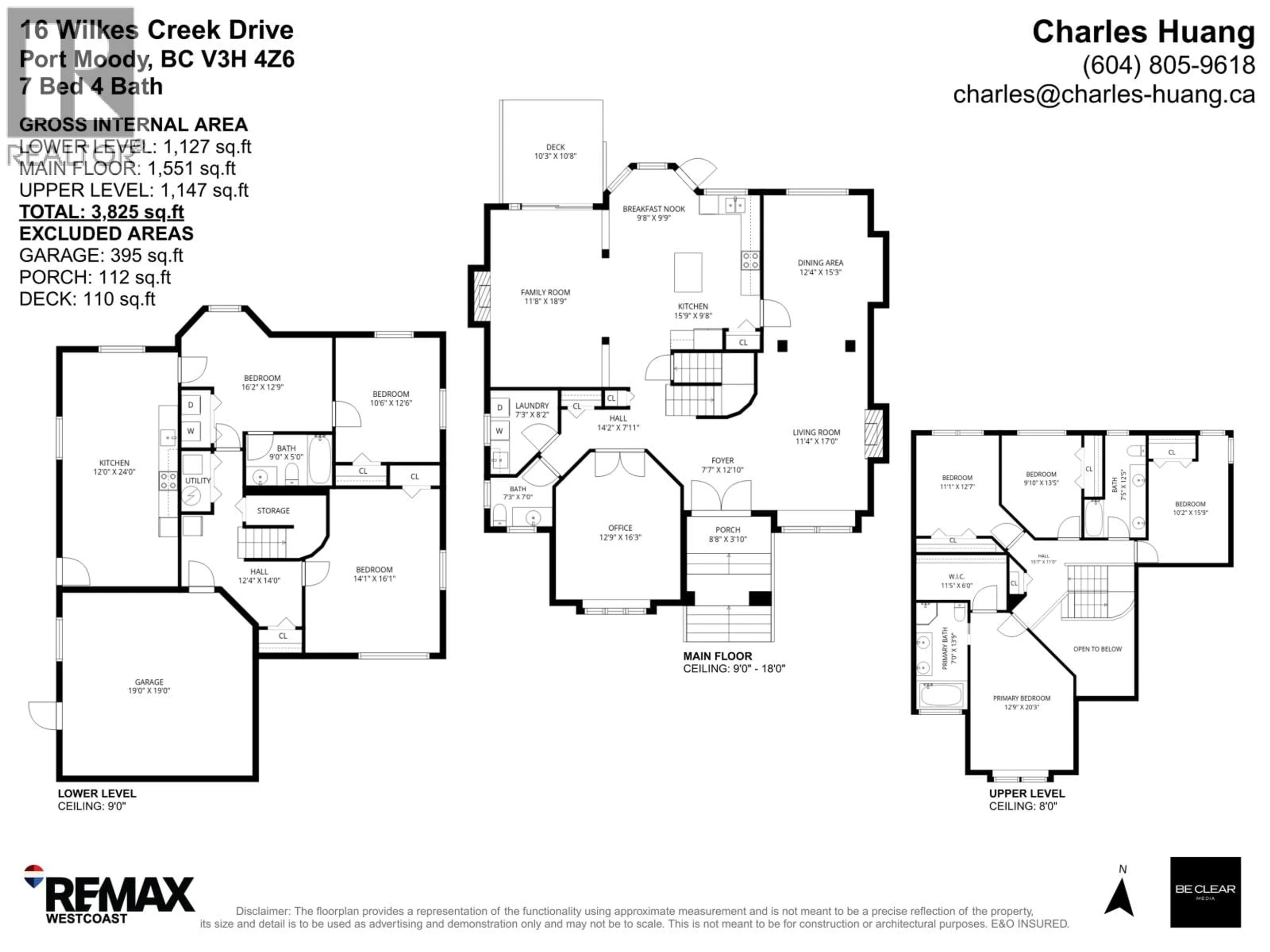 Floor plan for 16 WILKES CREEK DRIVE, Port Moody British Columbia V3H4Z6