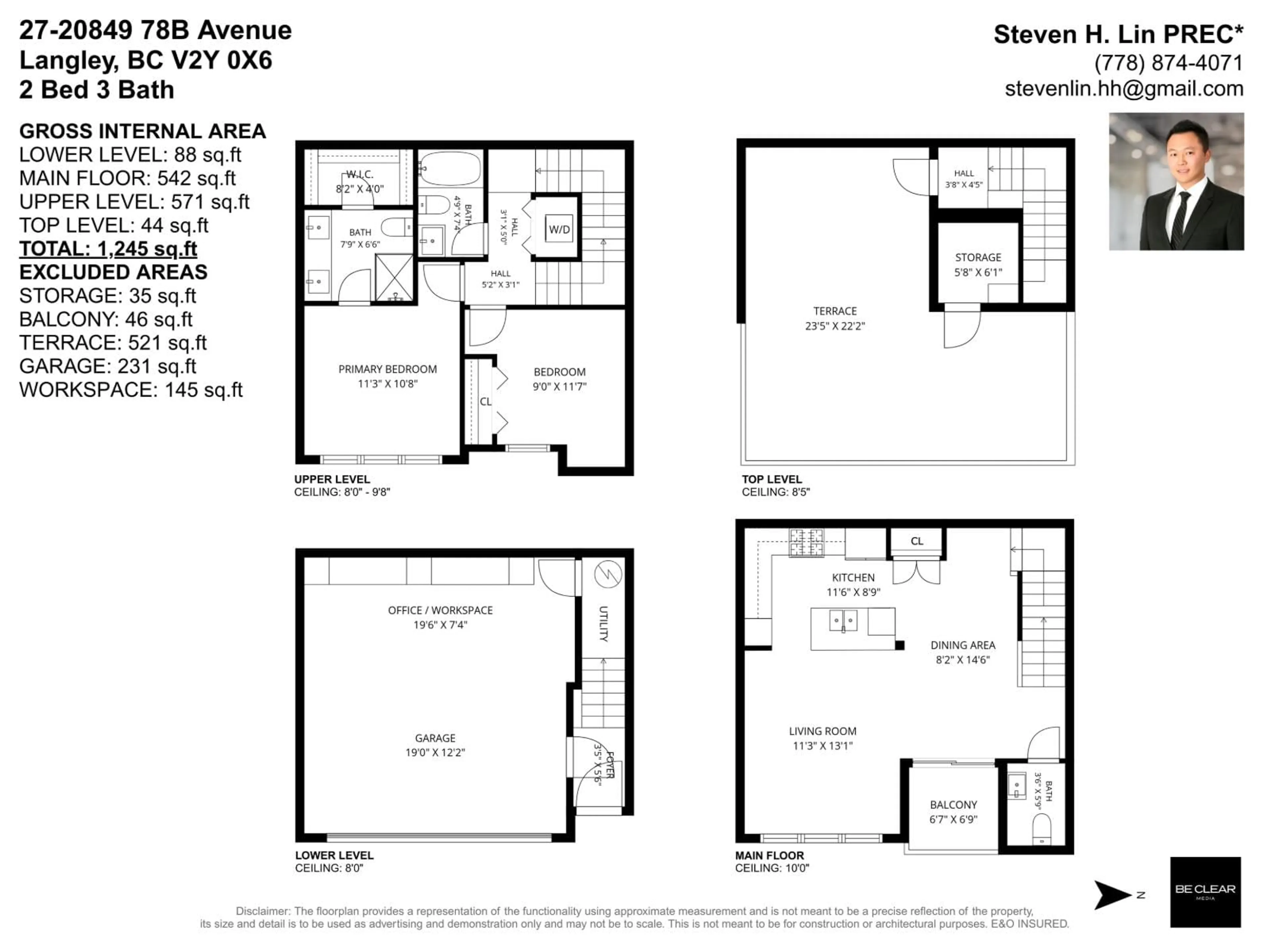 Floor plan for 27 - 20849 78B AVENUE, Langley British Columbia V2Y0X6