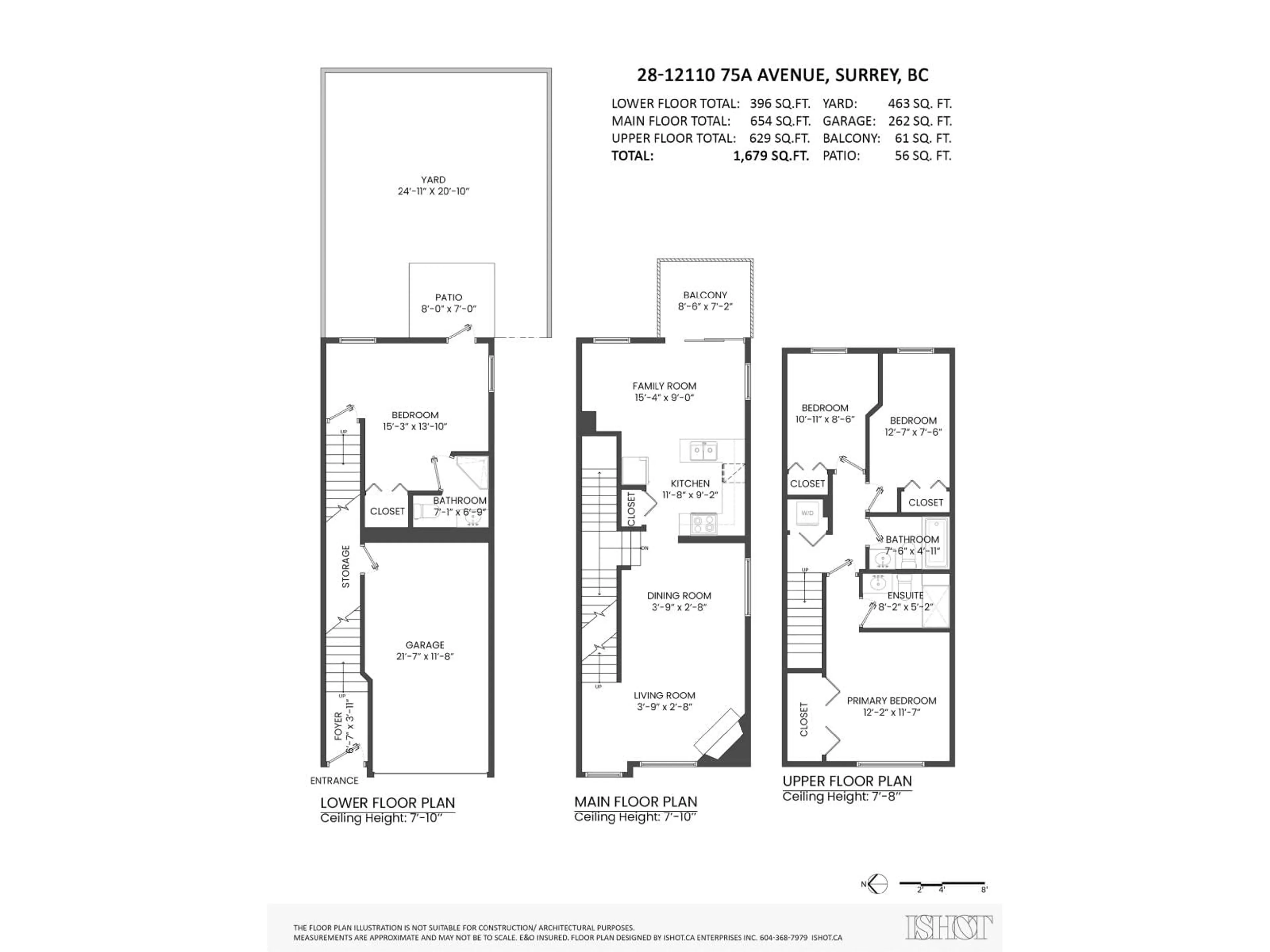 Floor plan for 28 - 12110 75A AVENUE, Surrey British Columbia V3W1M1