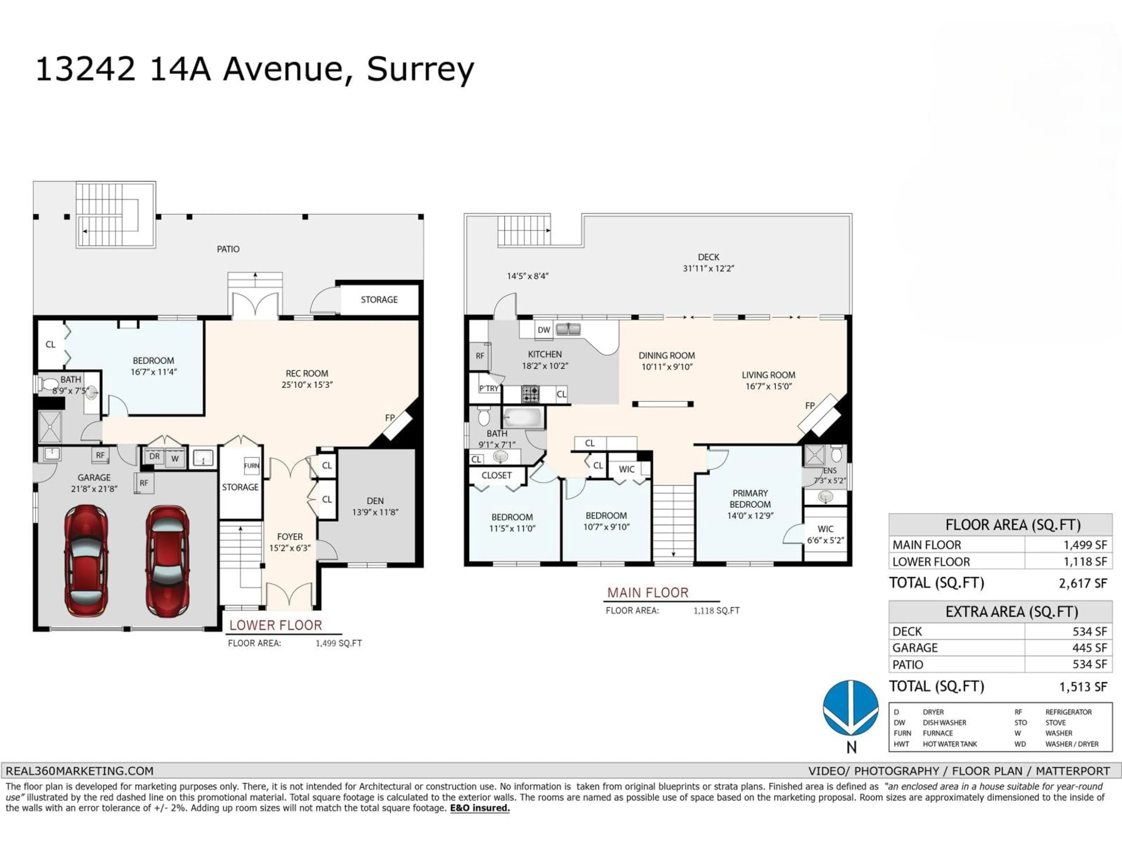 Floor plan for 13242 14A AVENUE, Surrey British Columbia V4A1J3