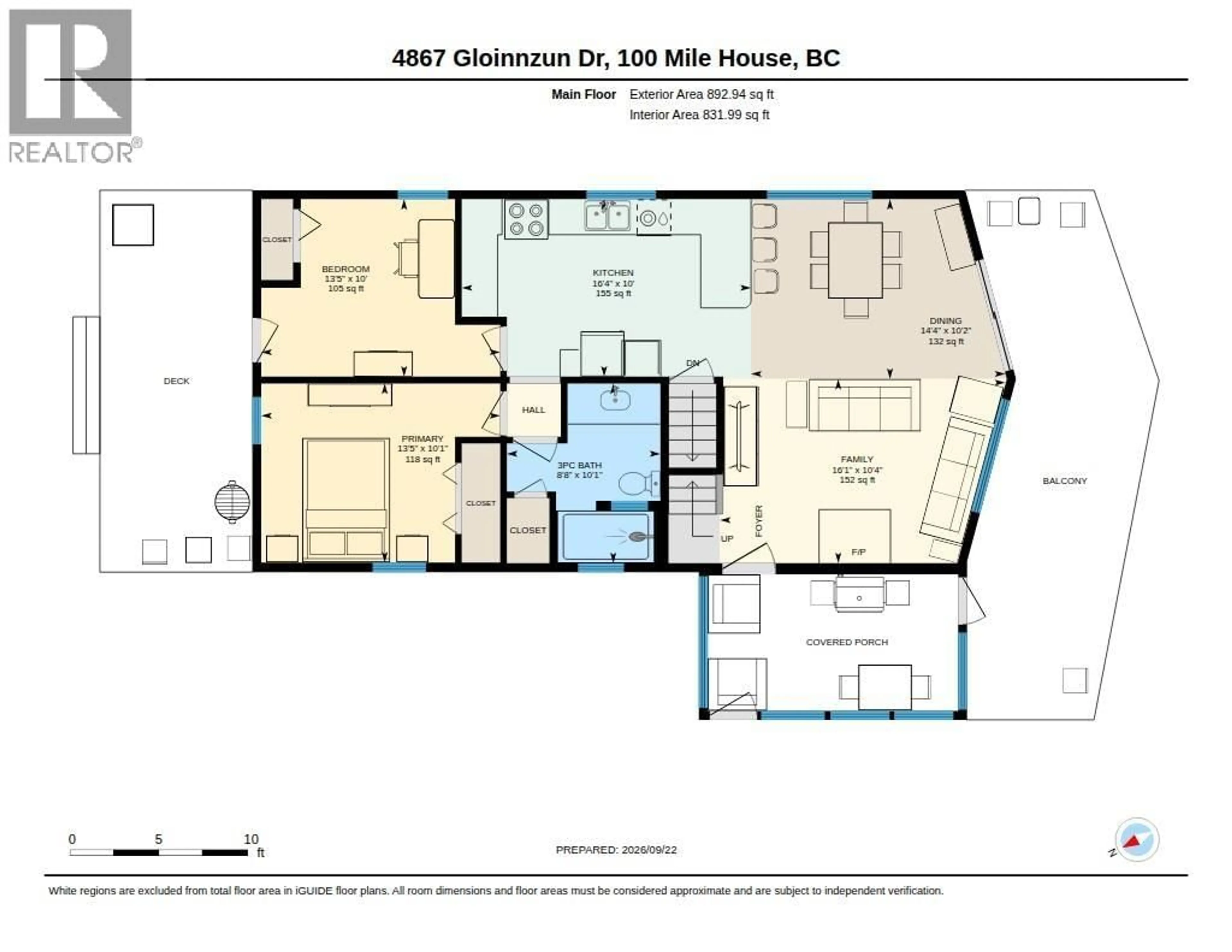 Floor plan for 4867 GLOINNZUN DRIVE, 108 Mile Ranch British Columbia V0K2Z0