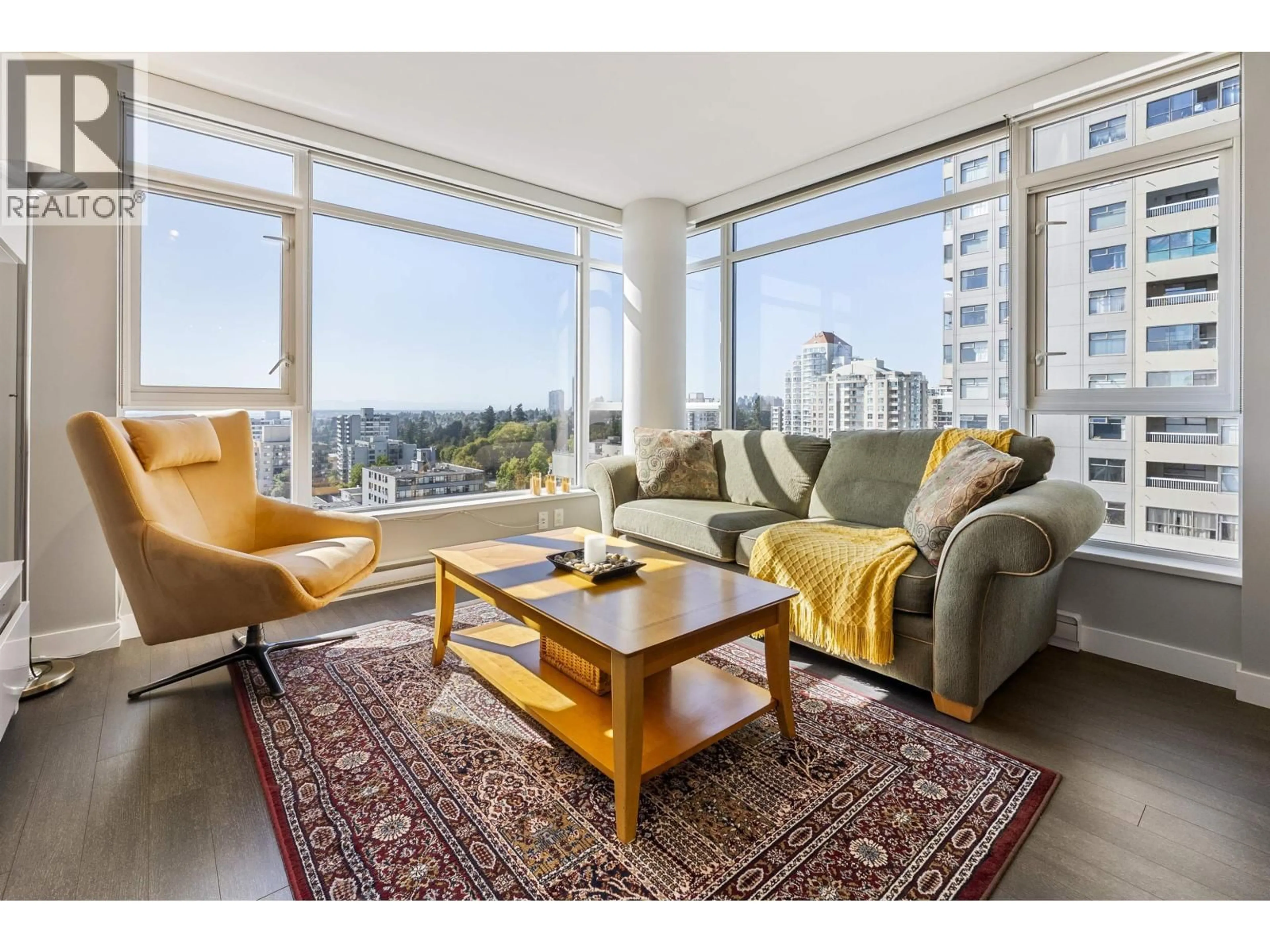 Living room with furniture, unknown for 1406 - 608 BELMONT STREET, New Westminster British Columbia V3M0G8