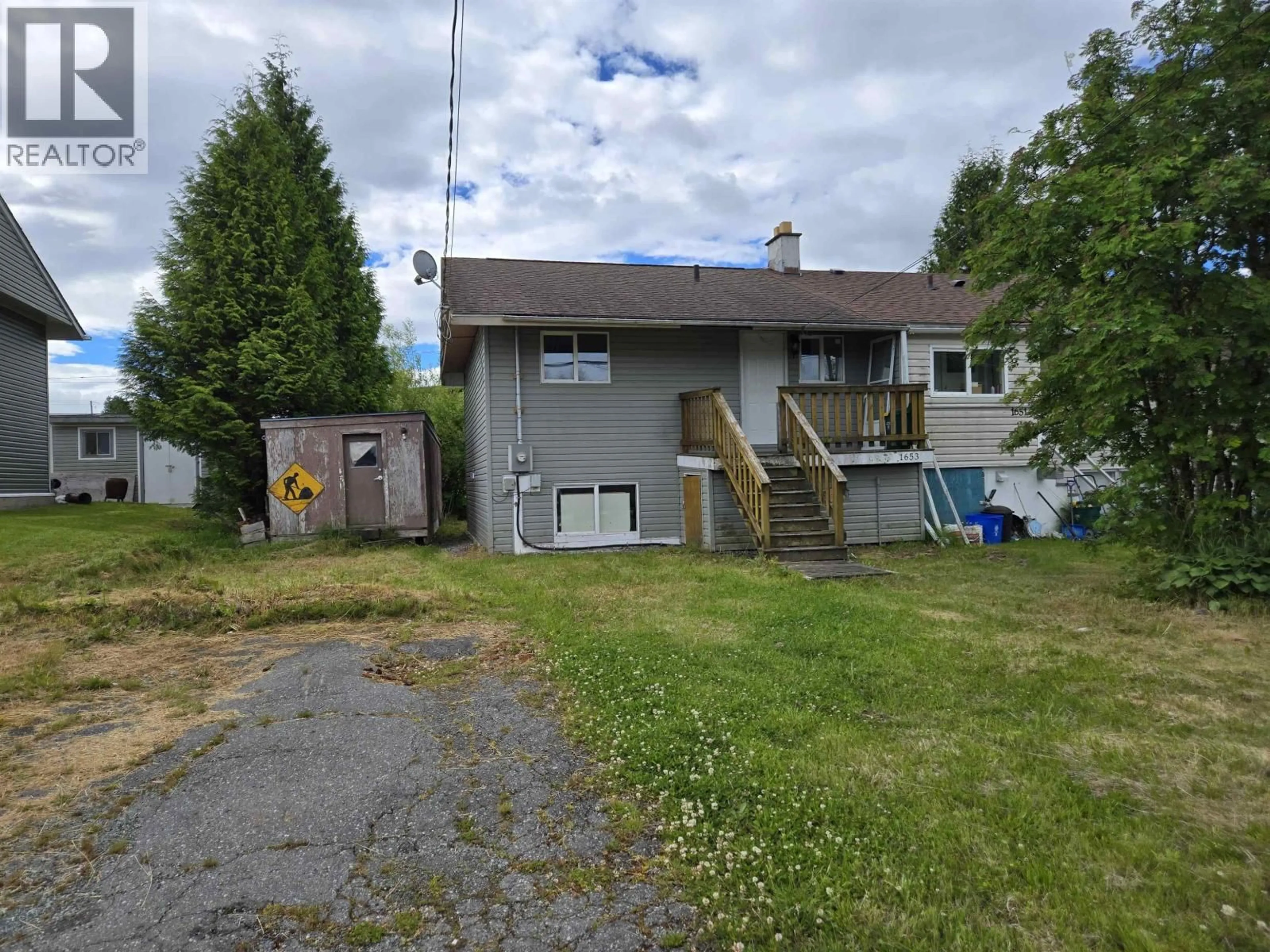 A pic from outside/outdoor area/front of a property/back of a property/a pic from drone, street for 1653 GYRFALCON AVENUE, Kitimat British Columbia V8C1N7