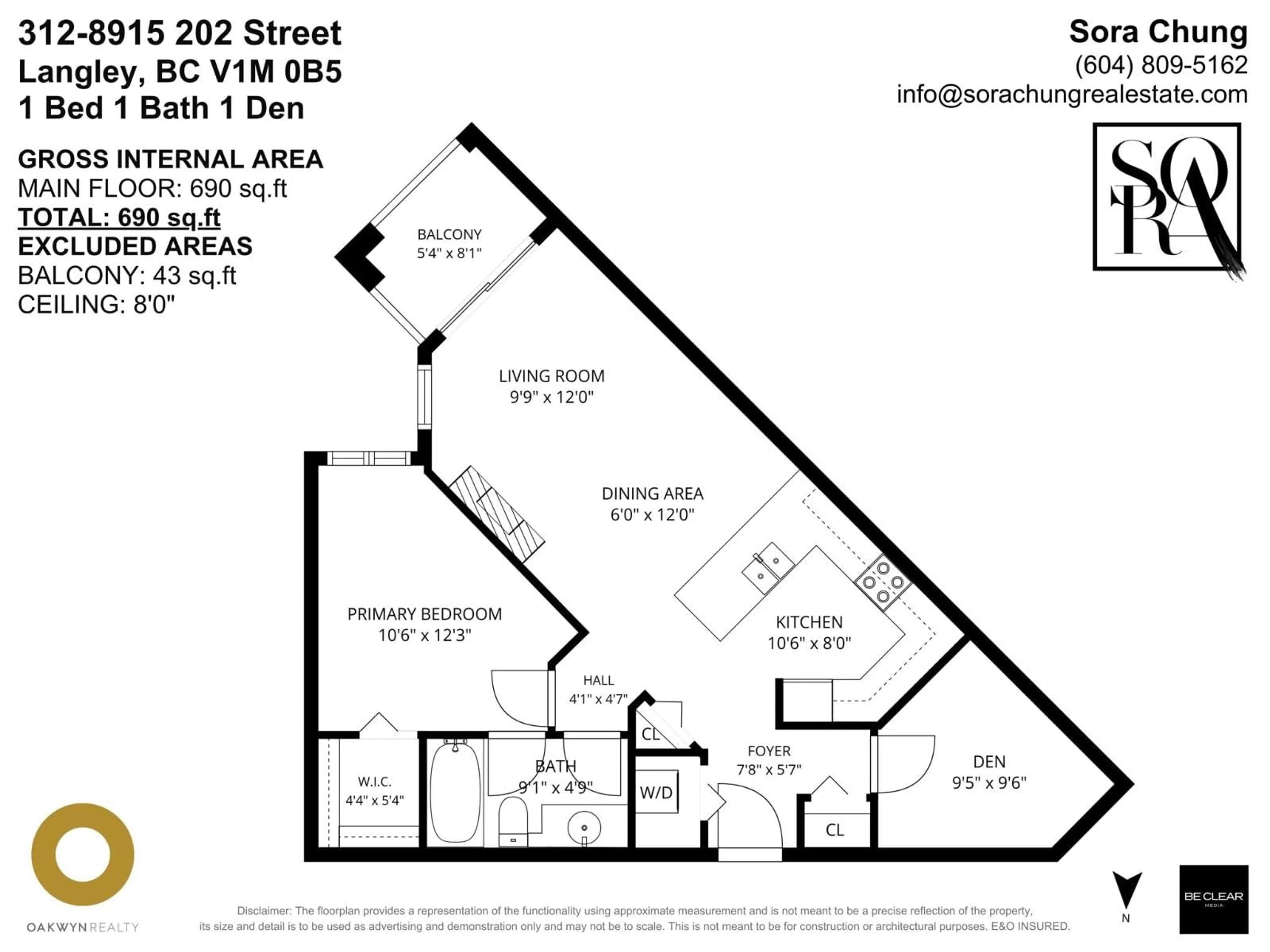 Floor plan for 312 - 8915 202 STREET, Langley British Columbia V1M0B5