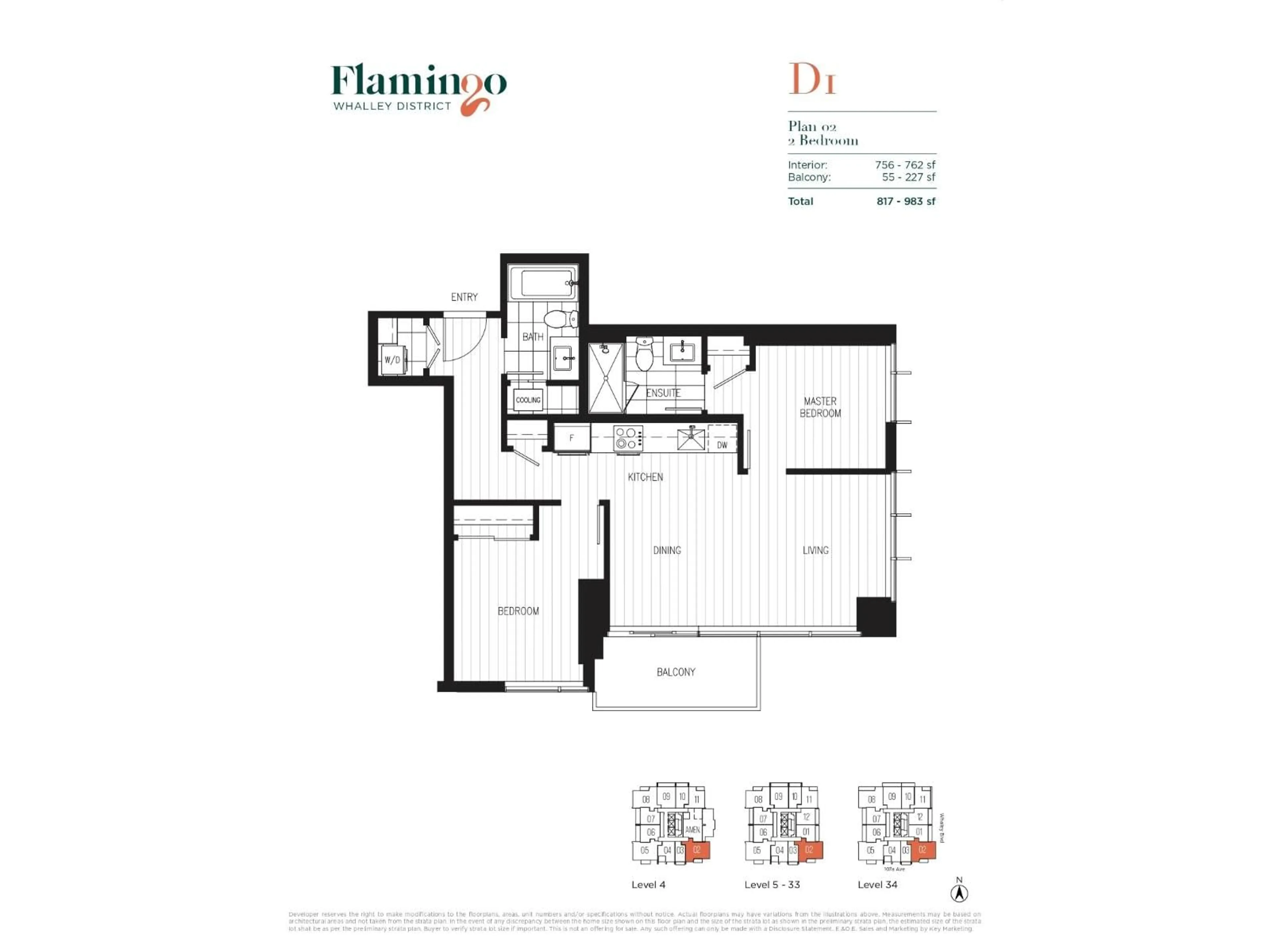 Floor plan for 3002 - 13675 107A AVENUE, Surrey British Columbia V3T0X3
