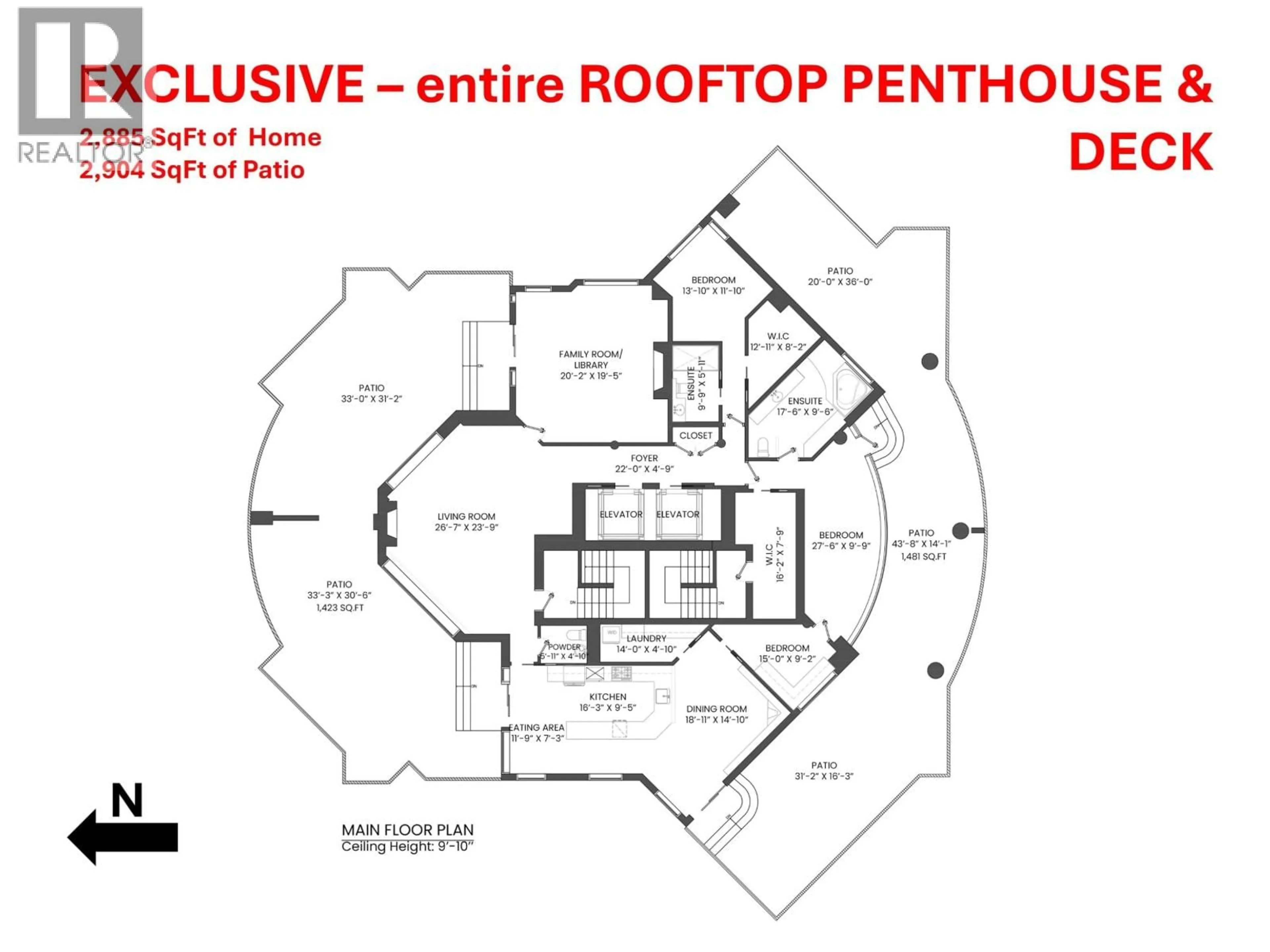 Floor plan for 2301 - 4505 HAZEL STREET, Burnaby British Columbia V5H4T1