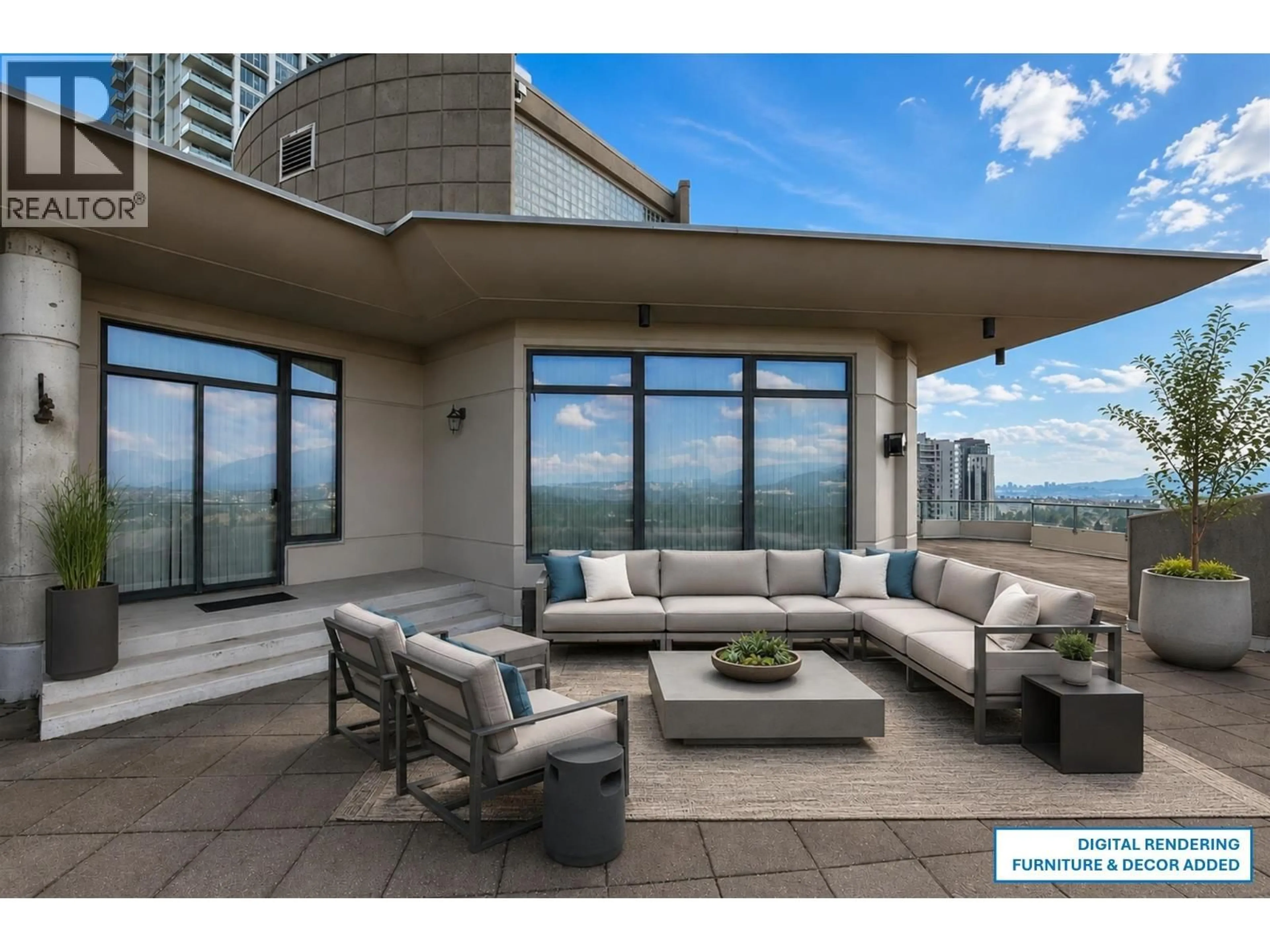 Patio, mountain view for 2301 - 4505 HAZEL STREET, Burnaby British Columbia V5H4T1