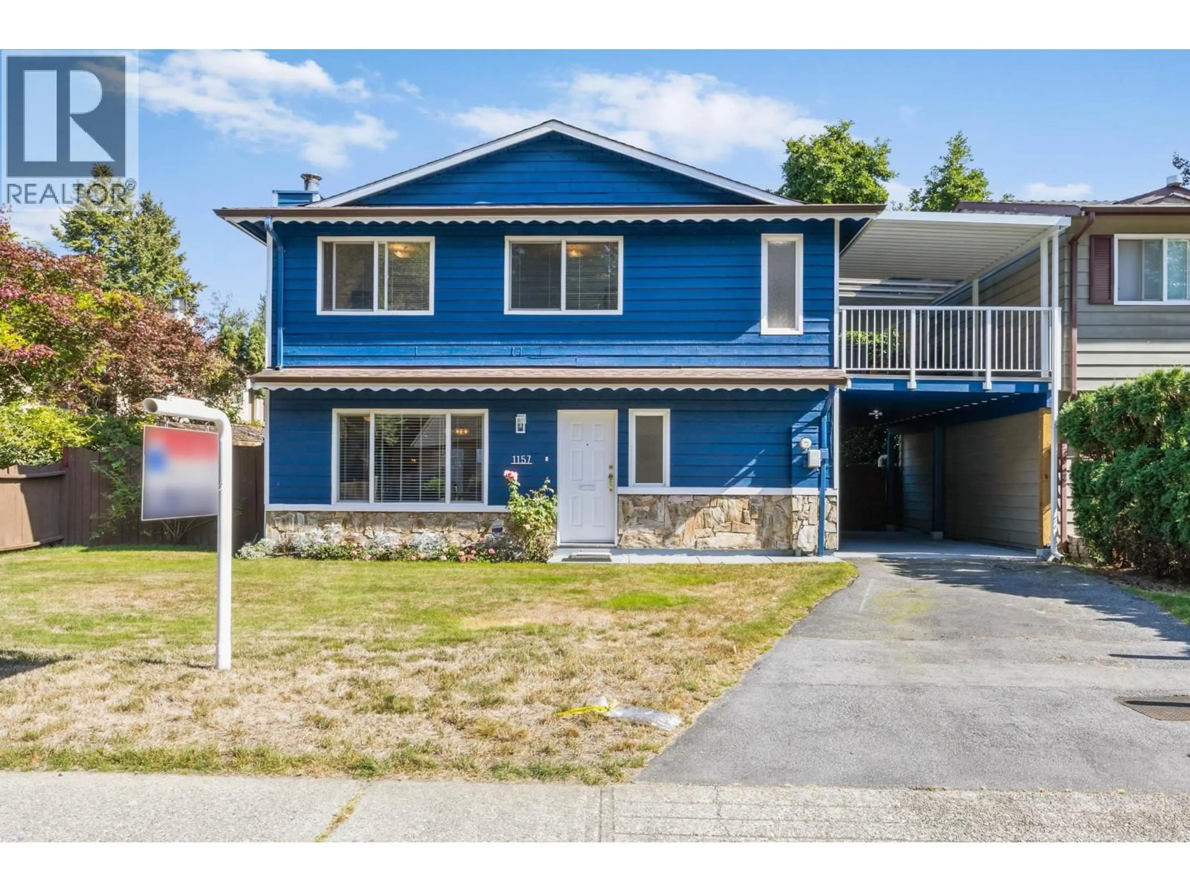 Home with vinyl exterior material, street for 1157 EAGLERIDGE DRIVE, Coquitlam British Columbia V3E1K1