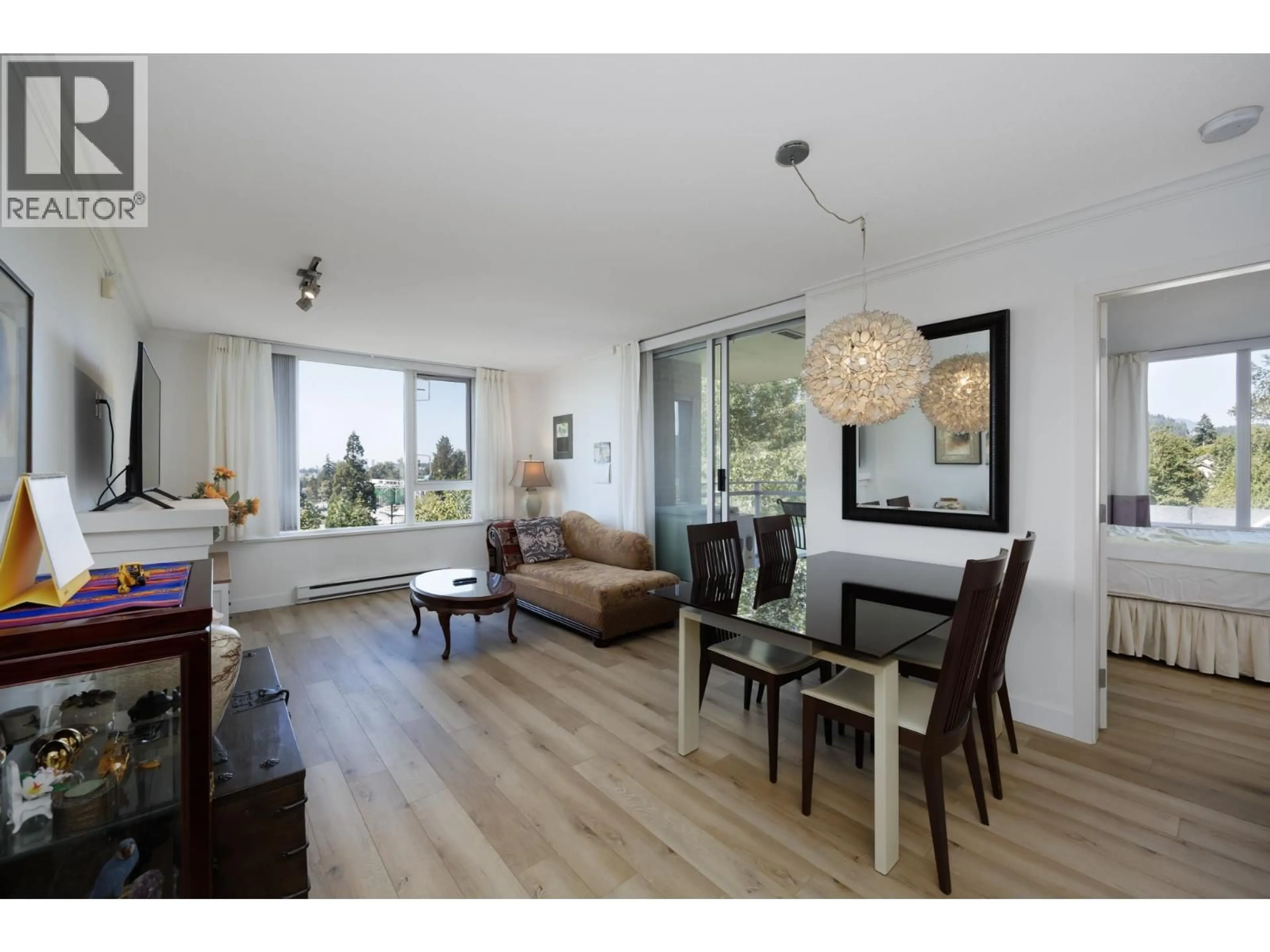 Living room with furniture, wood/laminate floor for 305 - 9868 CAMERON STREET, Burnaby British Columbia V5J0A5