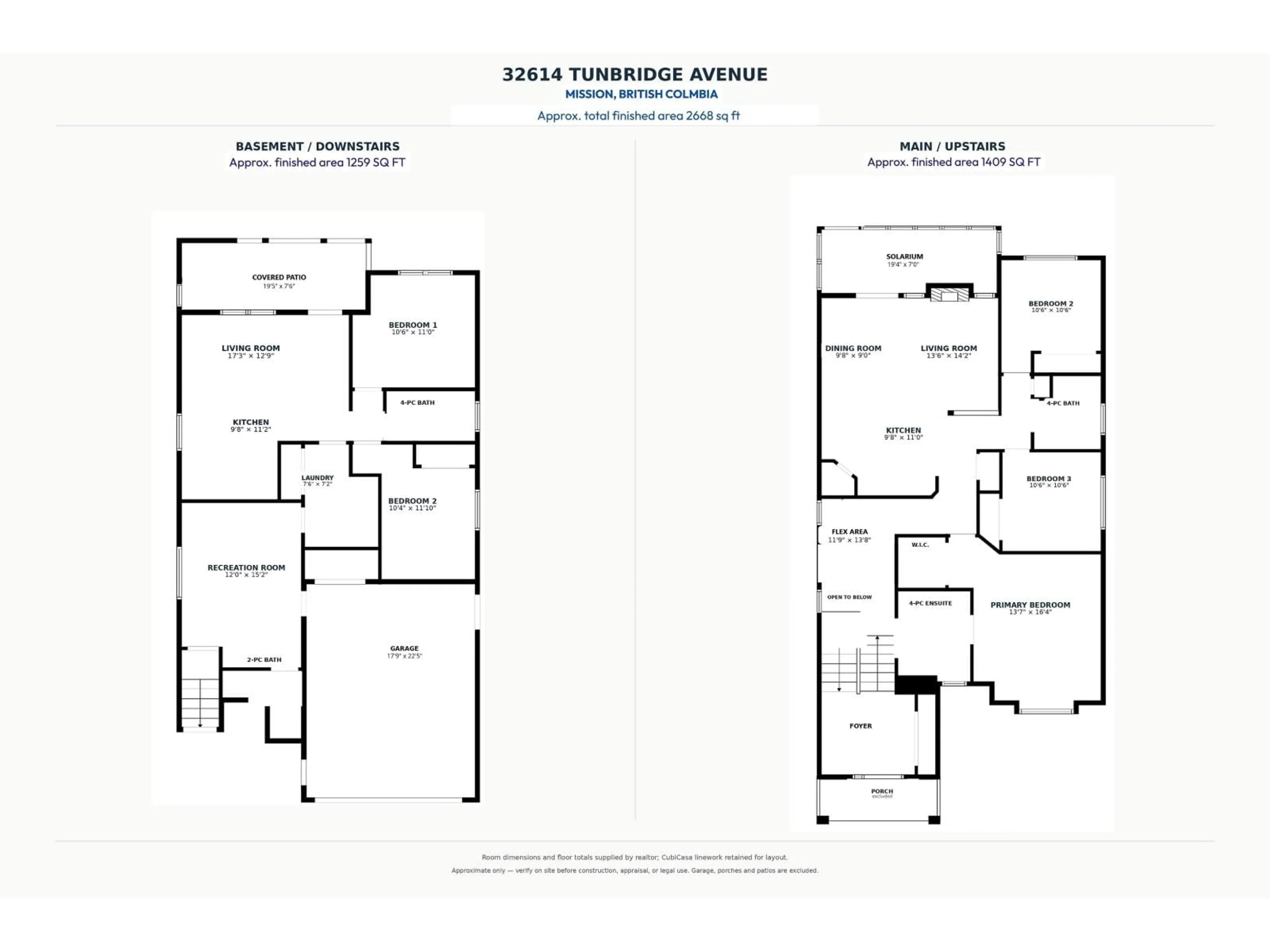 Floor plan for 32614 TUNBRIDGE AVENUE, Mission British Columbia V4S0A4