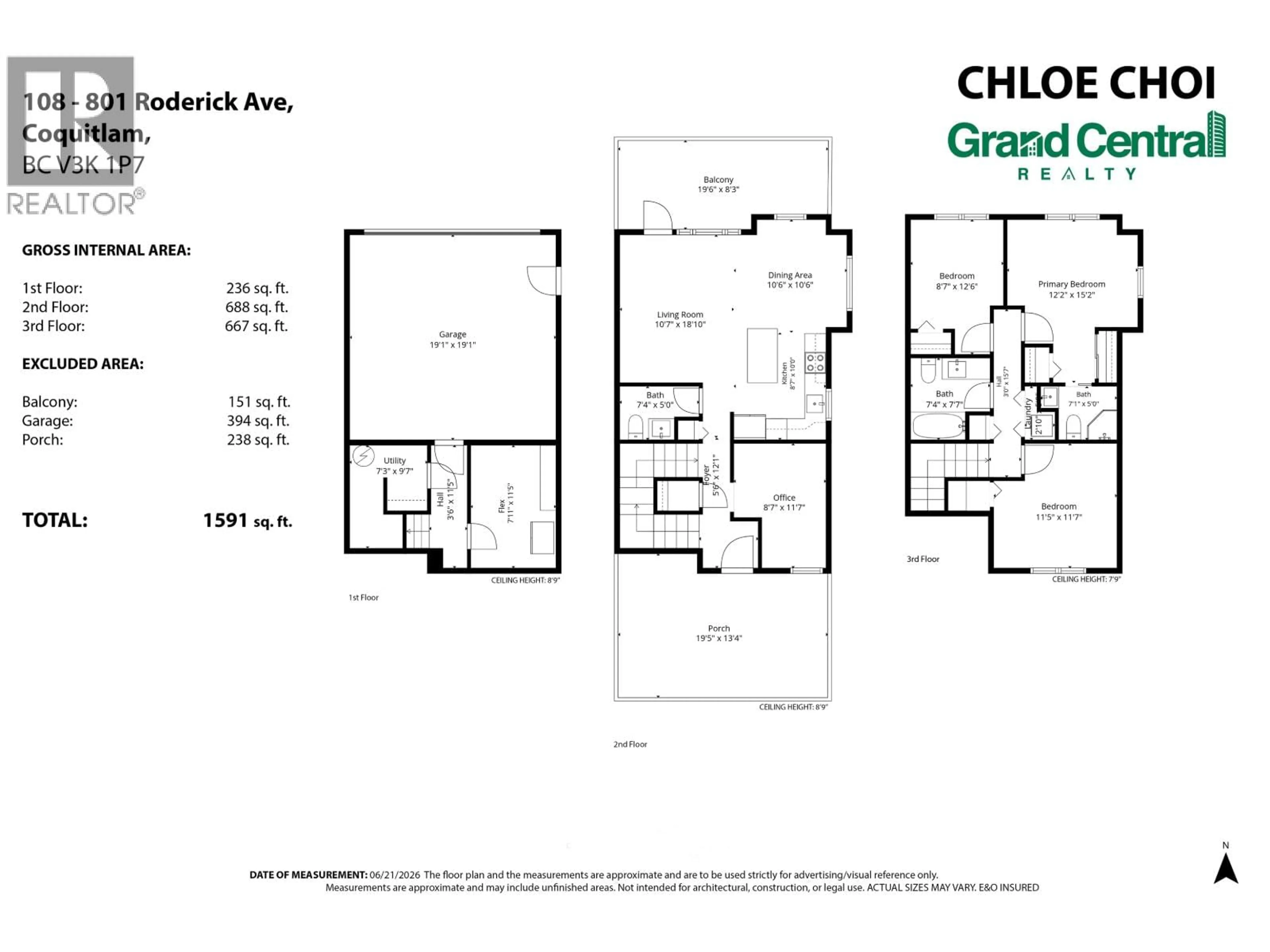 Floor plan for 108 - 801 RODERICK AVENUE, Coquitlam British Columbia V3K1P7