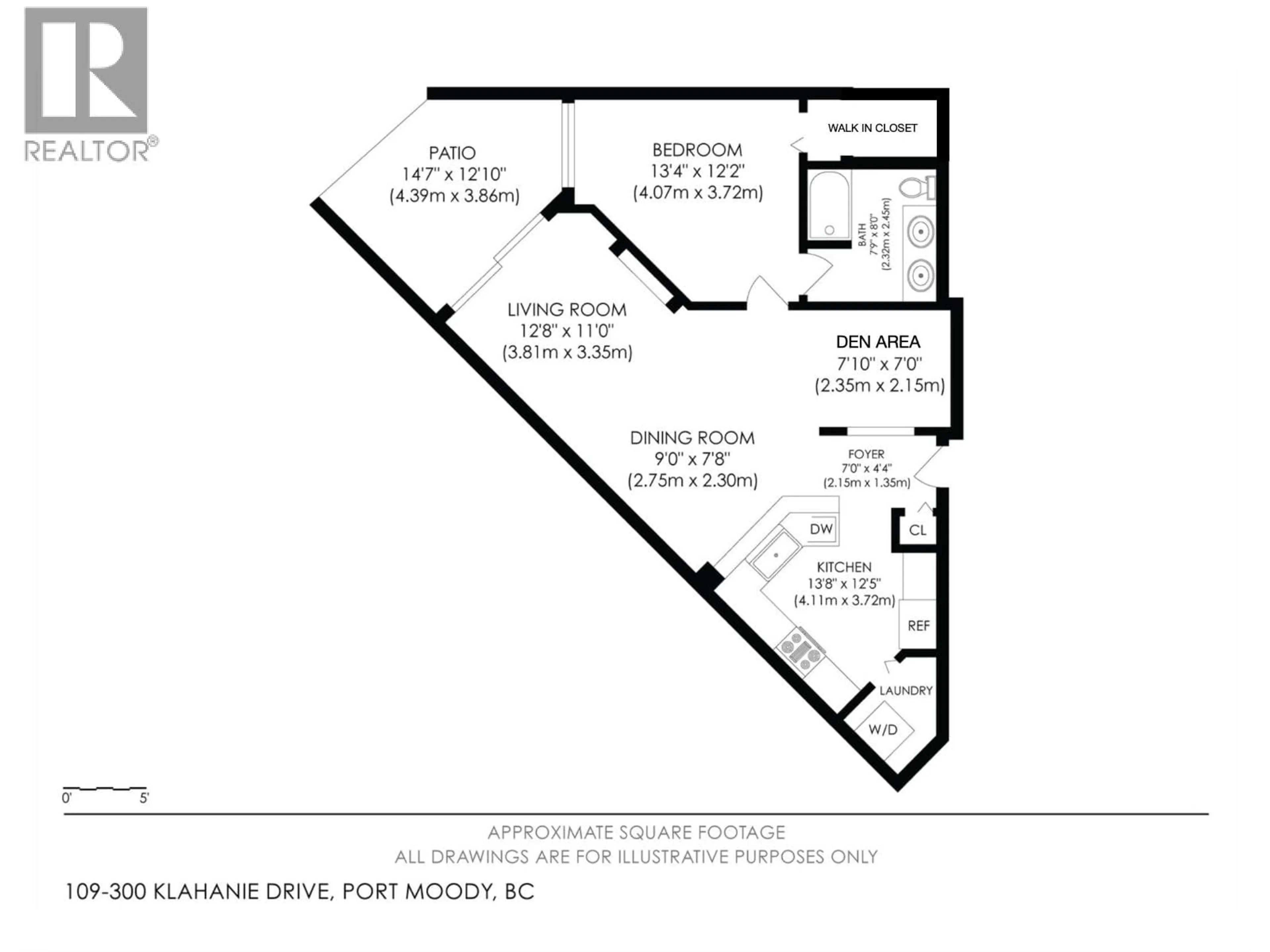 Floor plan for 109 - 300 KLAHANIE DRIVE, Port Moody British Columbia V3H5K8