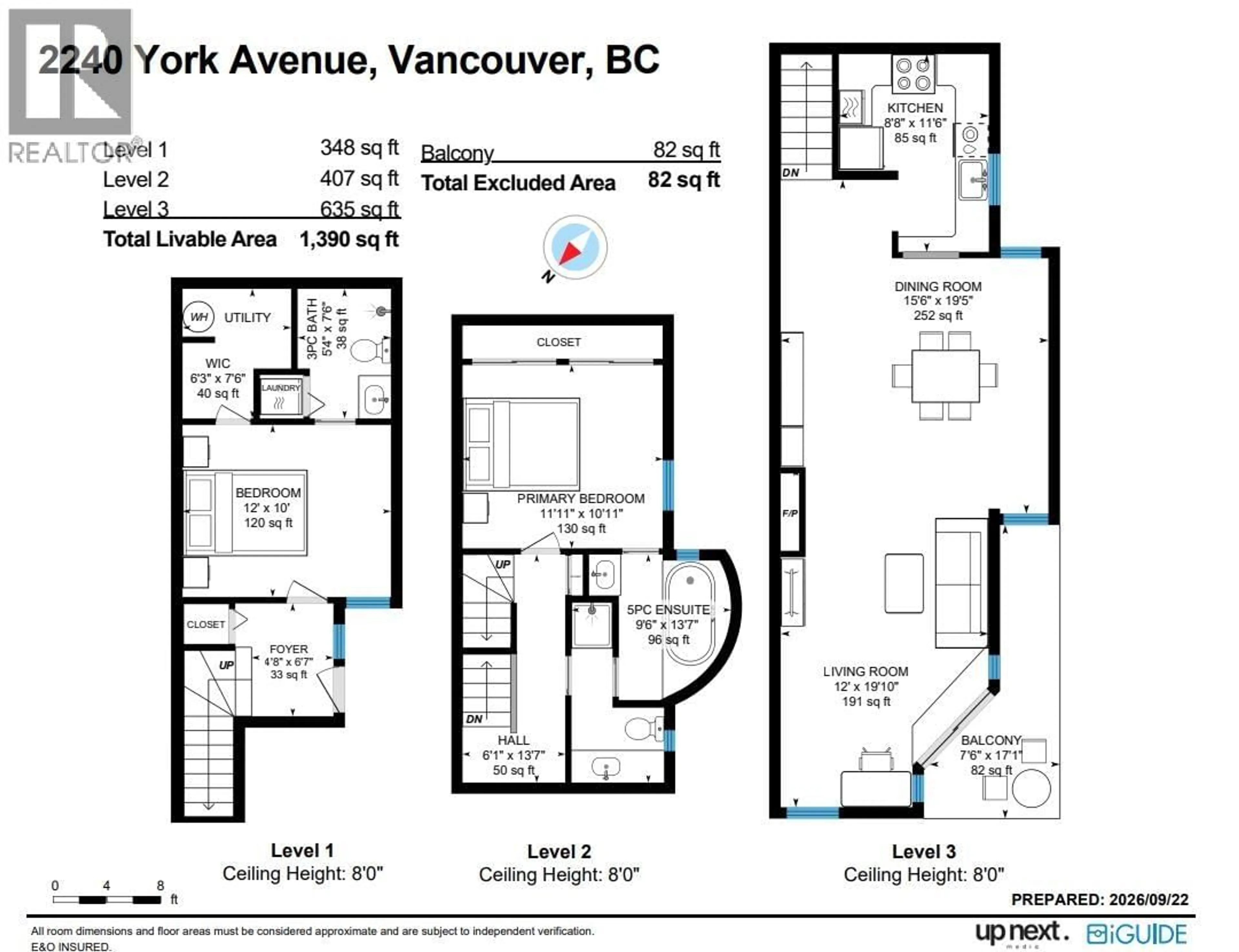Floor plan for 2240 YORK AVENUE, Vancouver British Columbia V6K1C6