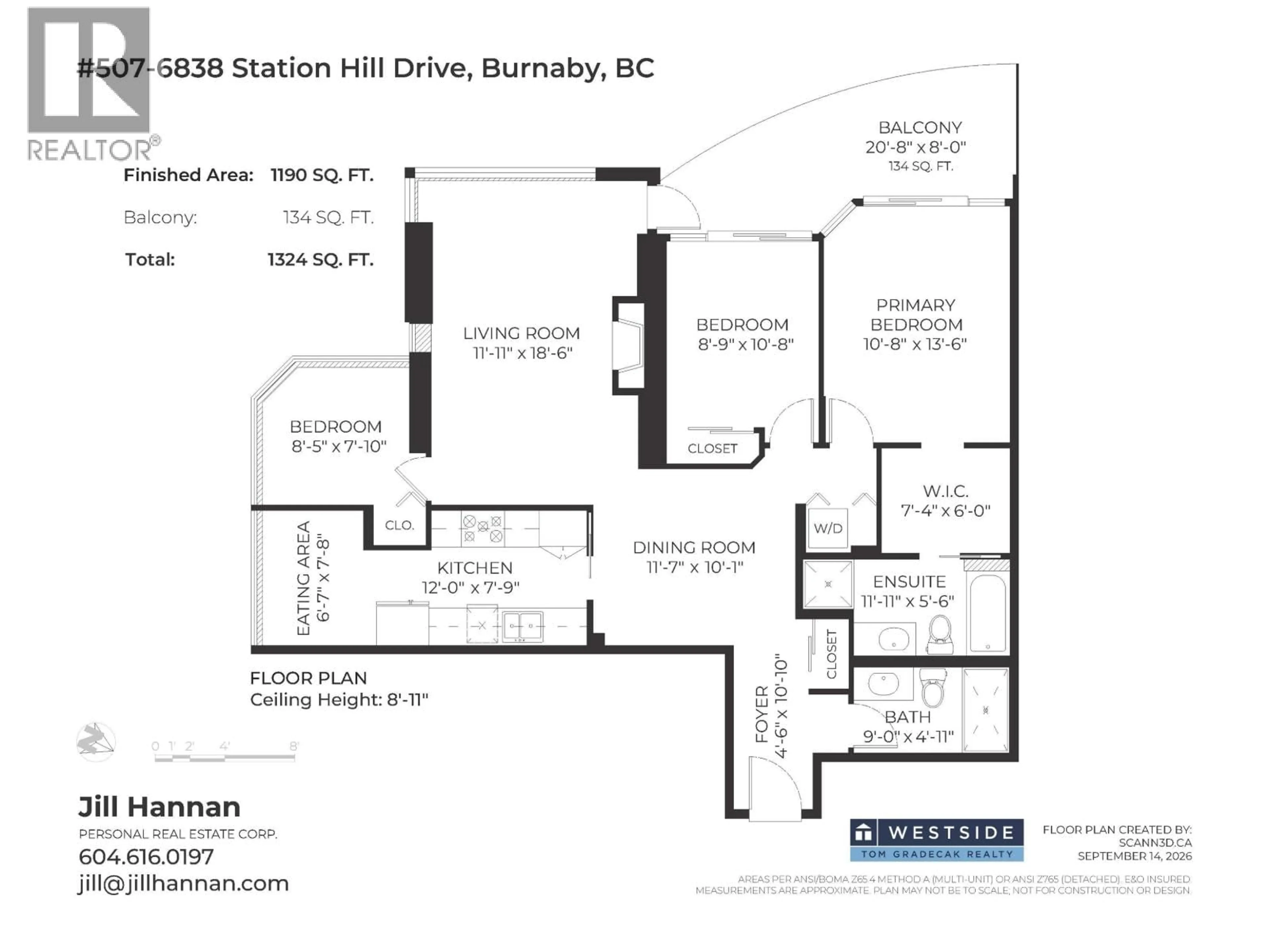 Floor plan for 507 - 6838 STATION HILL DRIVE, Burnaby British Columbia V3N5A4