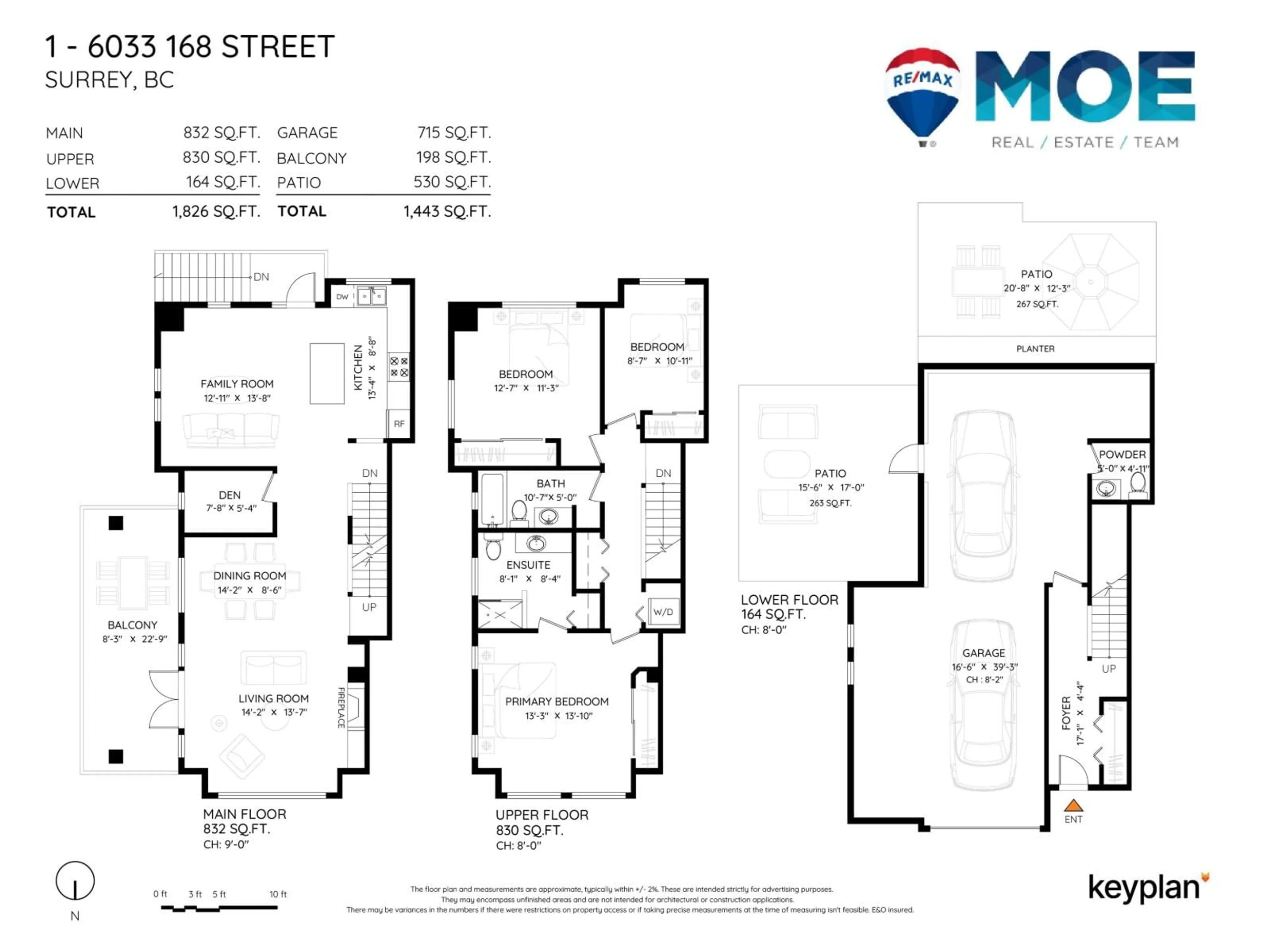 Floor plan for 1 - 6033 168 STREET, Surrey British Columbia V3S3X7