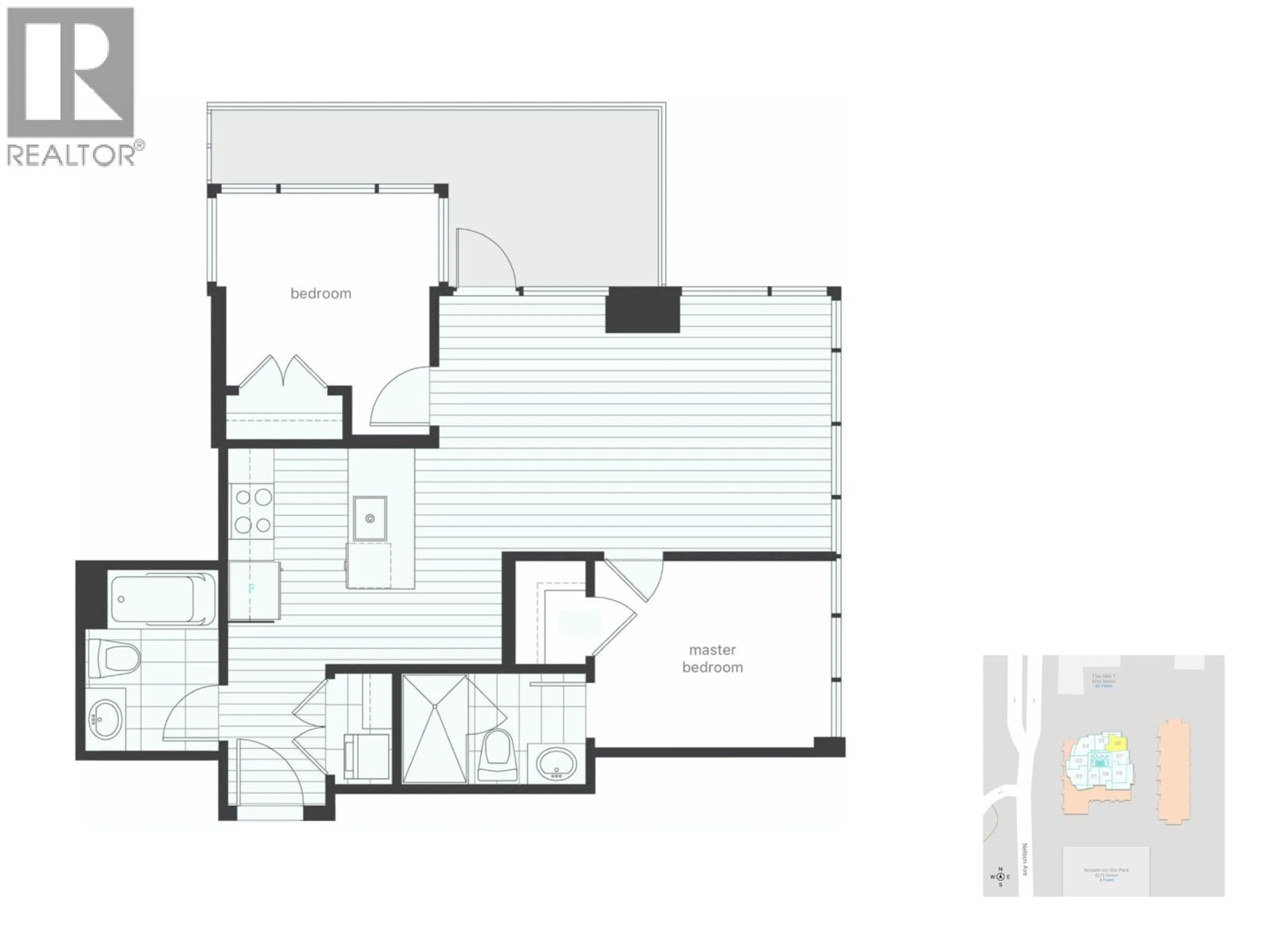 Floor plan for 2506 - 4900 LENNOX LANE, Burnaby British Columbia V5H0G9