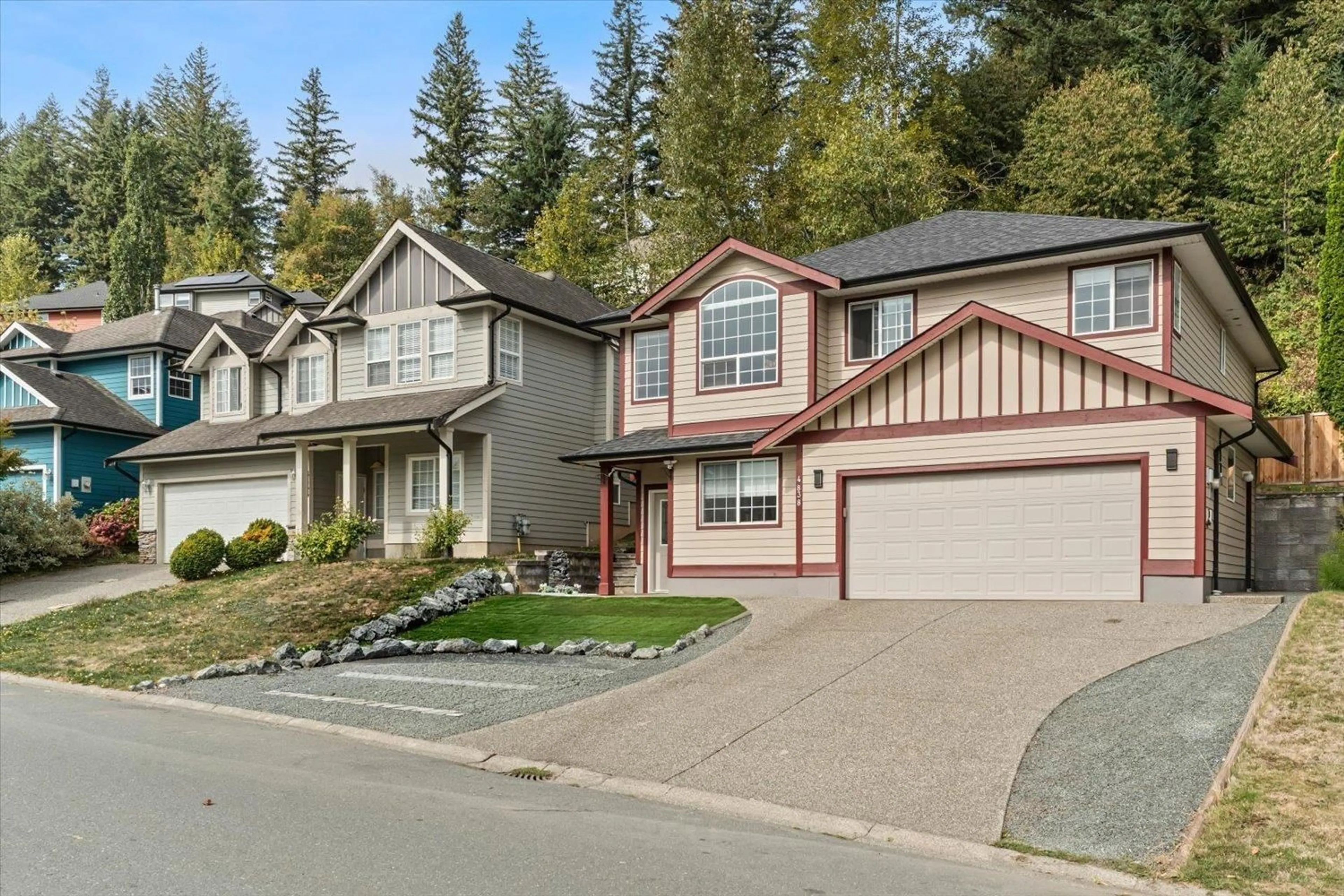 Home with vinyl exterior material, street for 4838 TESKEY ROAD, Chilliwack British Columbia V2R5T7