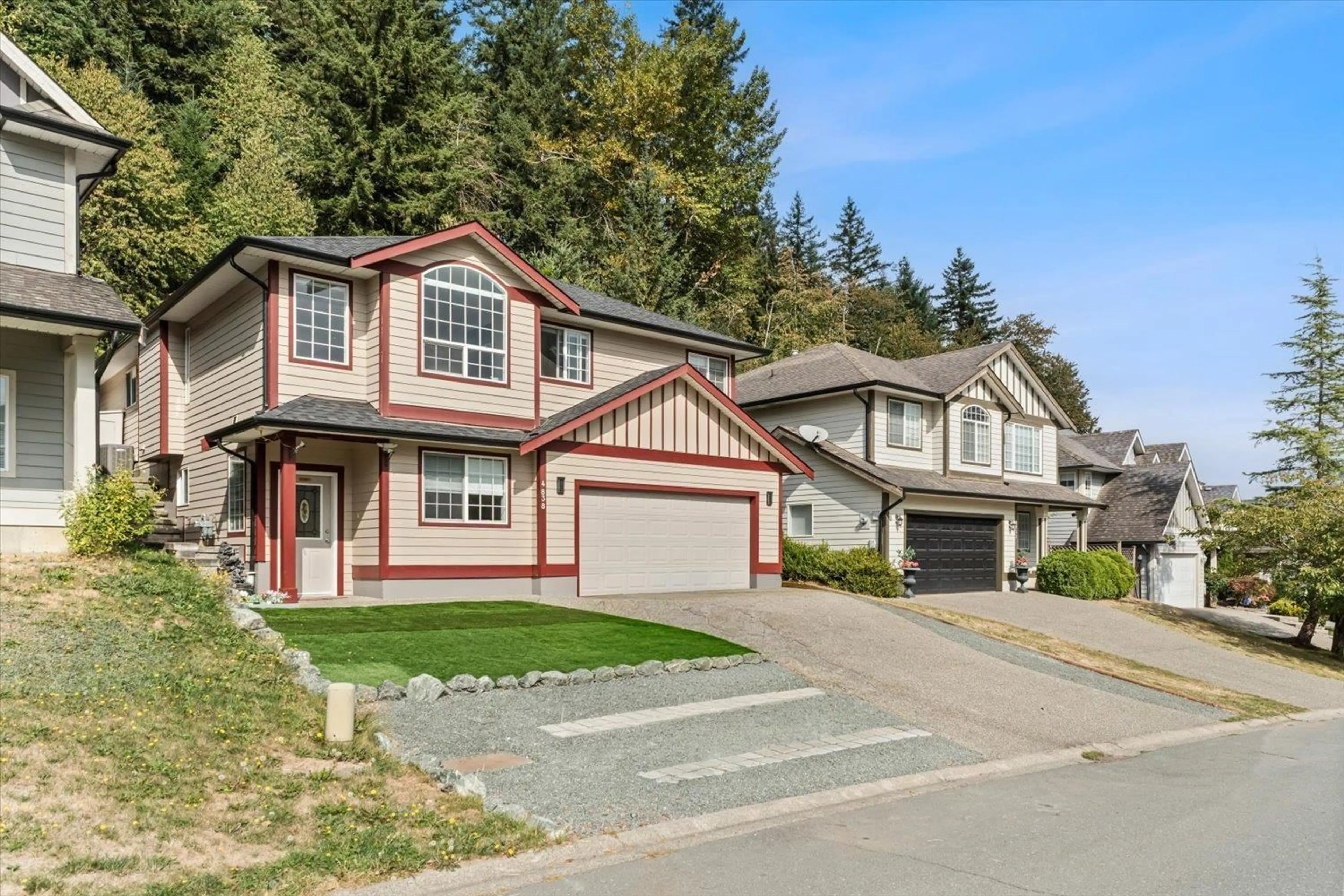 Home with vinyl exterior material, street for 4838 TESKEY ROAD, Chilliwack British Columbia V2R5T7
