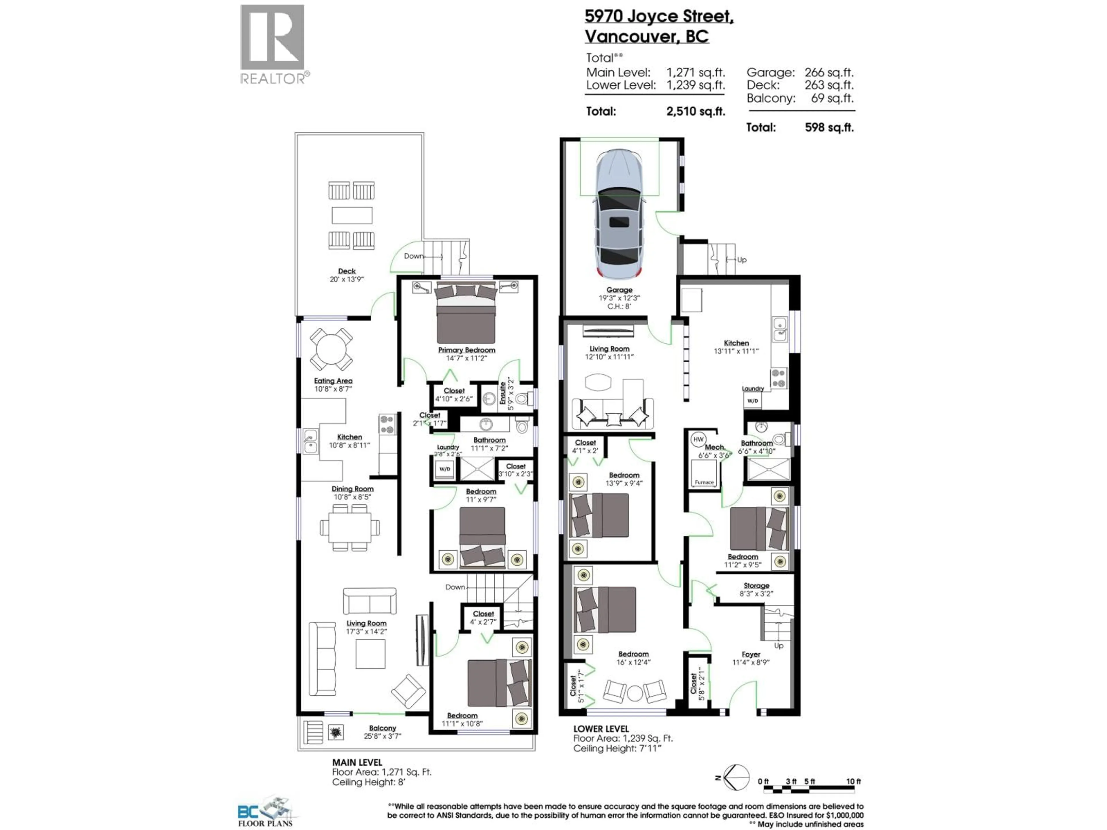 Floor plan for 5970 JOYCE STREET, Vancouver British Columbia V5R4J2