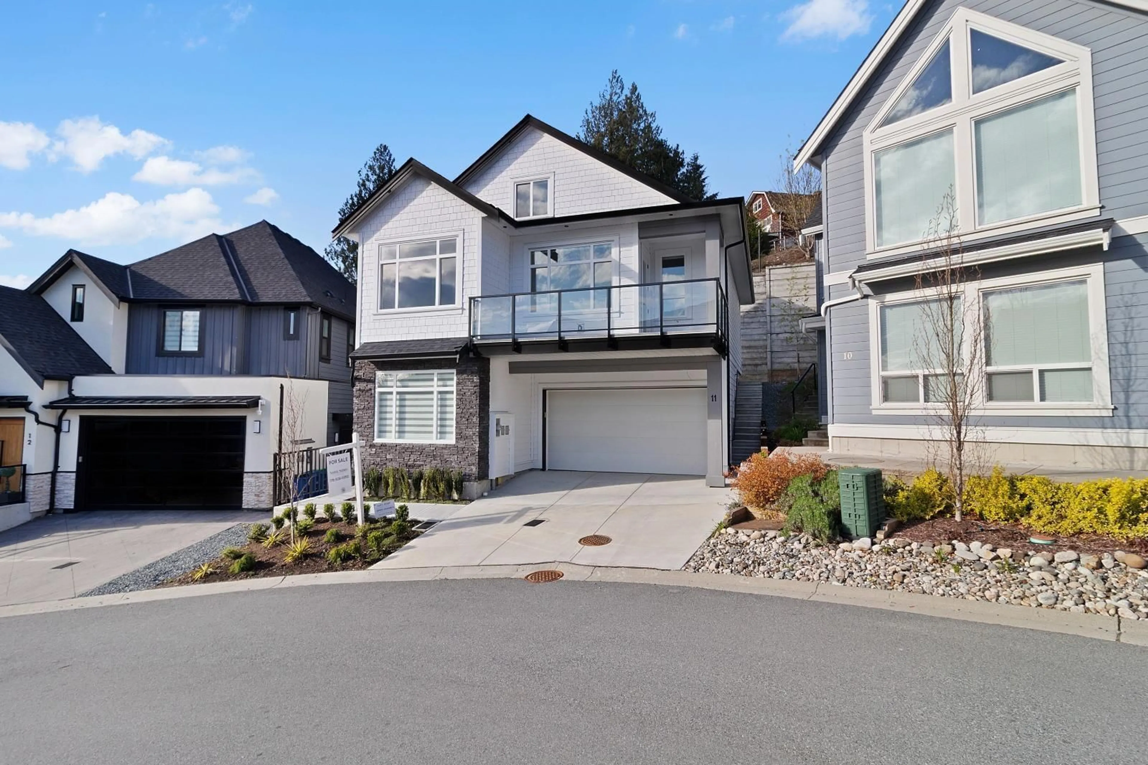 Home with vinyl exterior material, street for 11 - 4217 OLD CLAYBURN ROAD, Abbotsford British Columbia V3G1L5