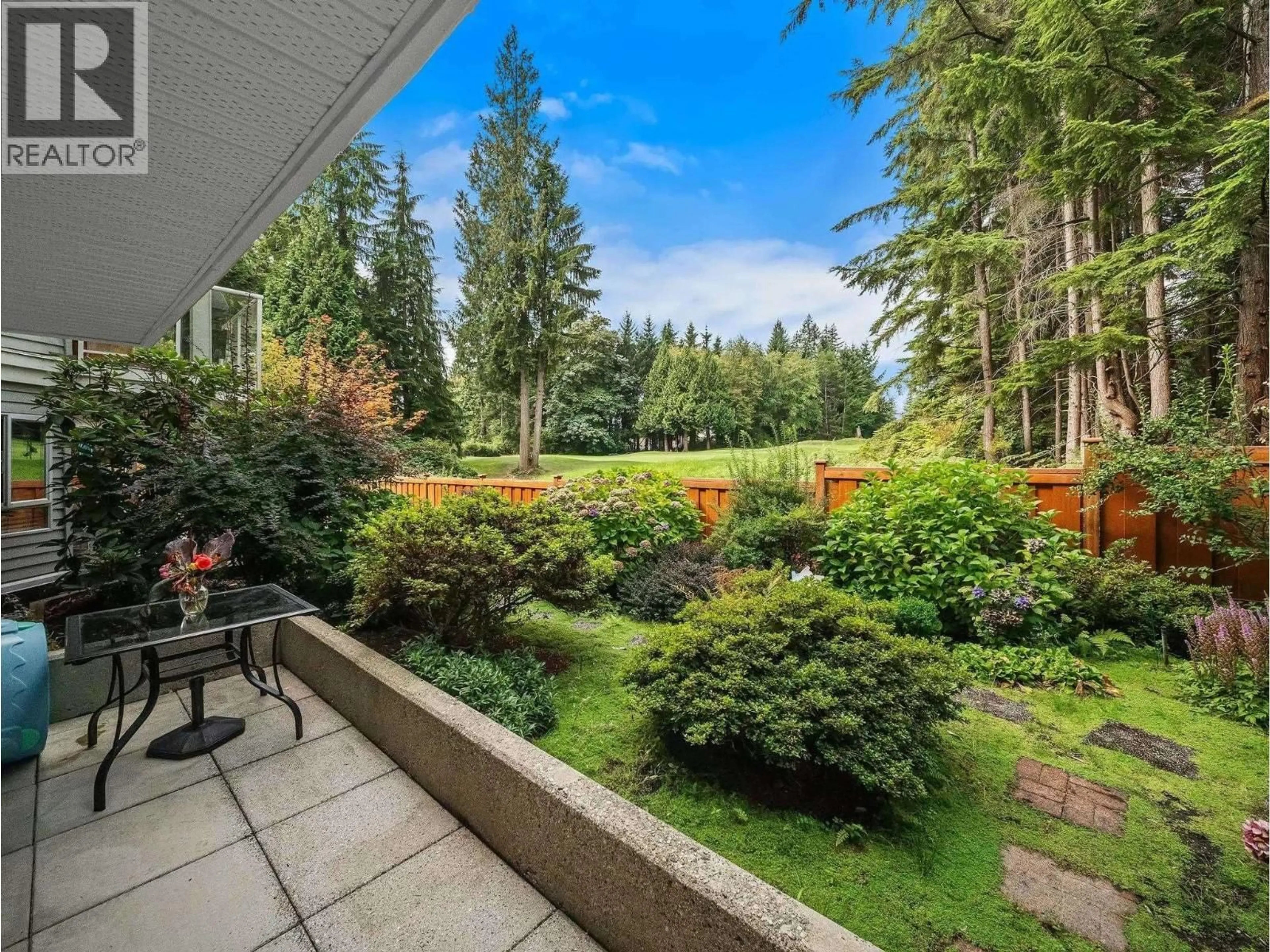 Patio, forest/trees view for 104 - 1281 PARKGATE AVENUE, North Vancouver British Columbia V7H3A3