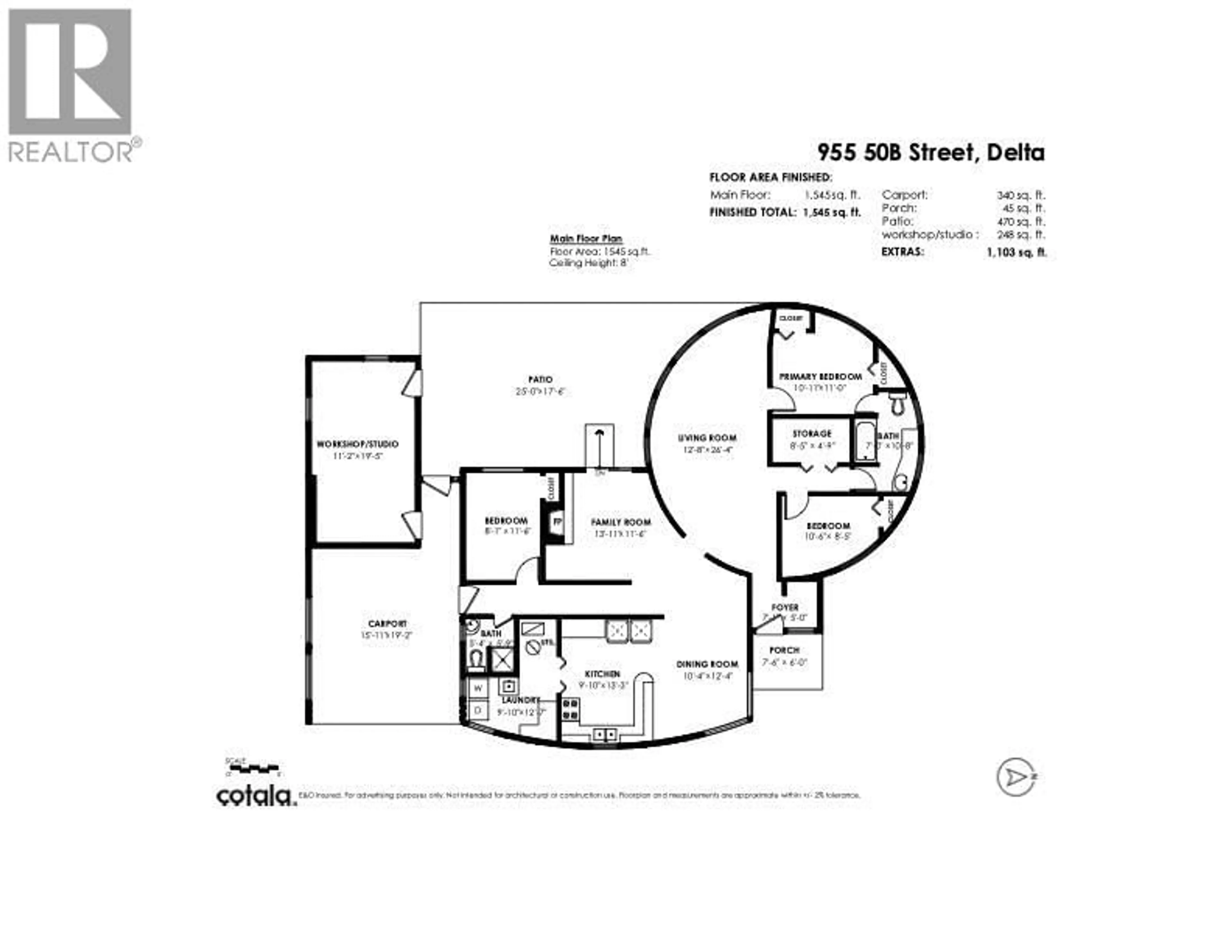 Floor plan for 955 50B STREET, Delta British Columbia V4M2V8