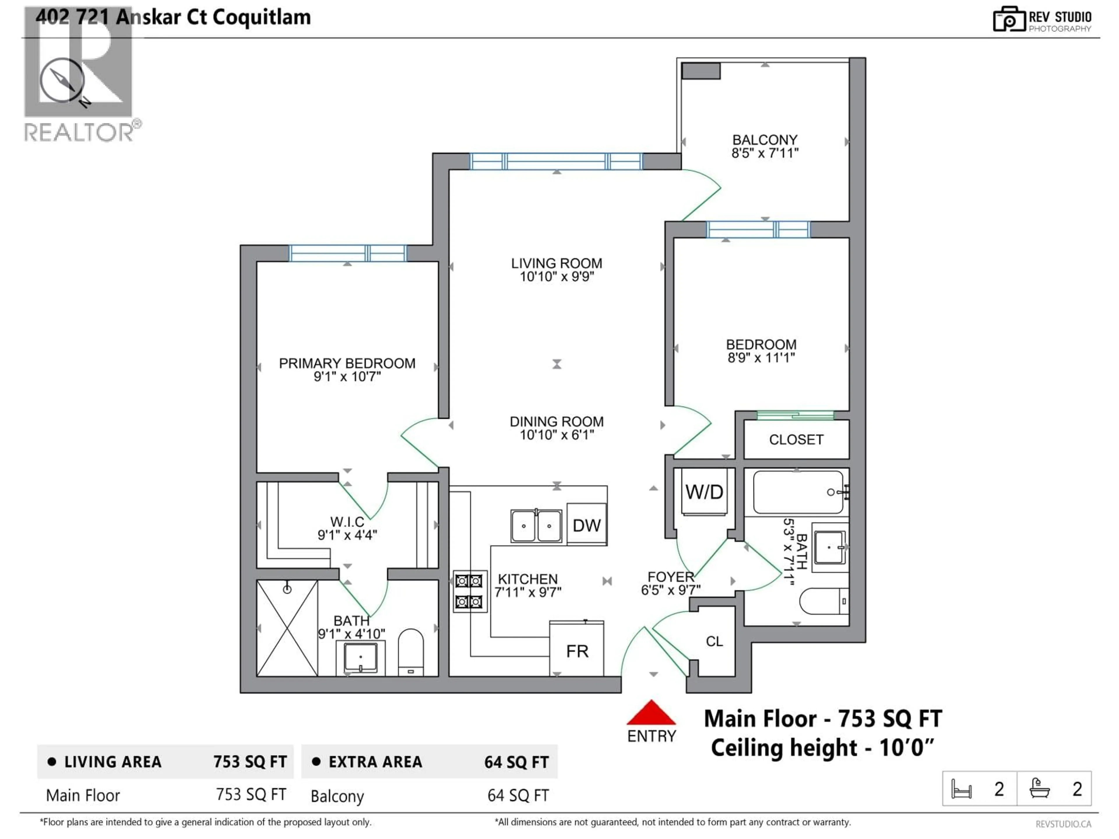 Floor plan for 402 - 721 ANSKAR COURT, Coquitlam British Columbia V3J0L4