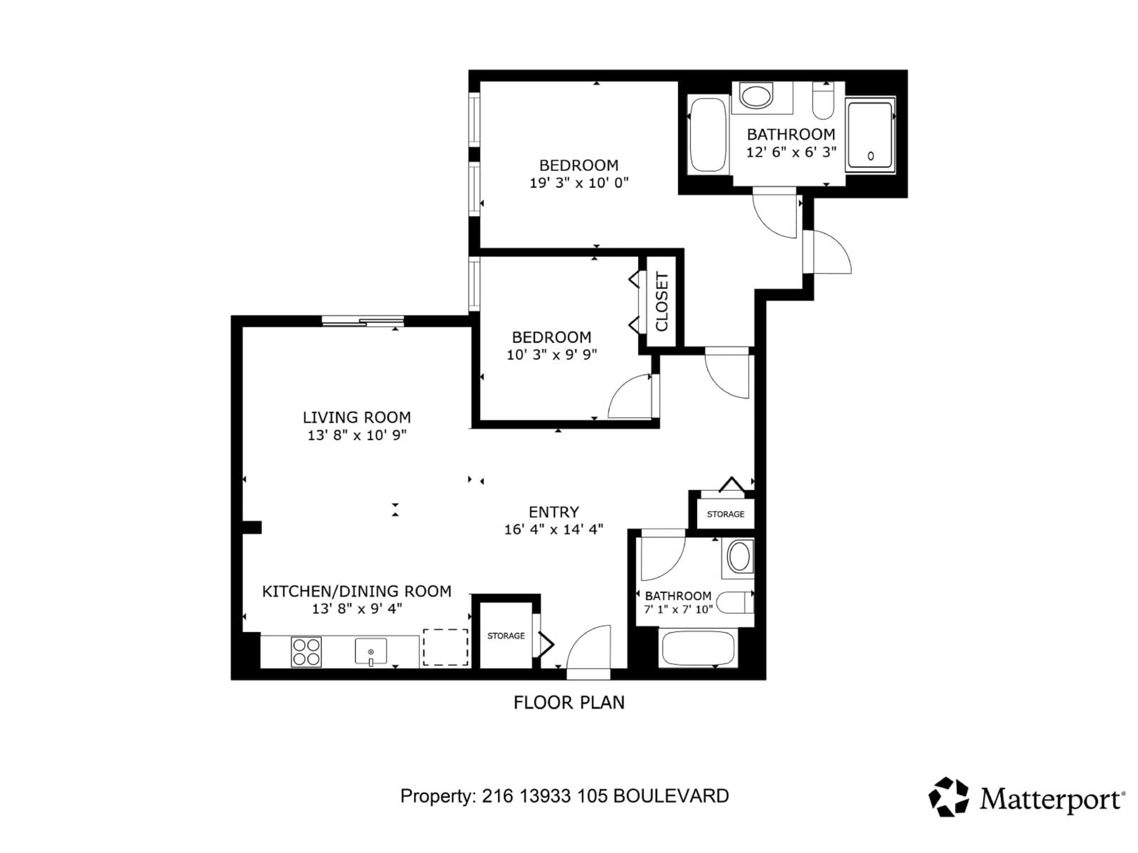 Floor plan for 216 - 13933 105 BOULEVARD, Surrey British Columbia V3T0R6