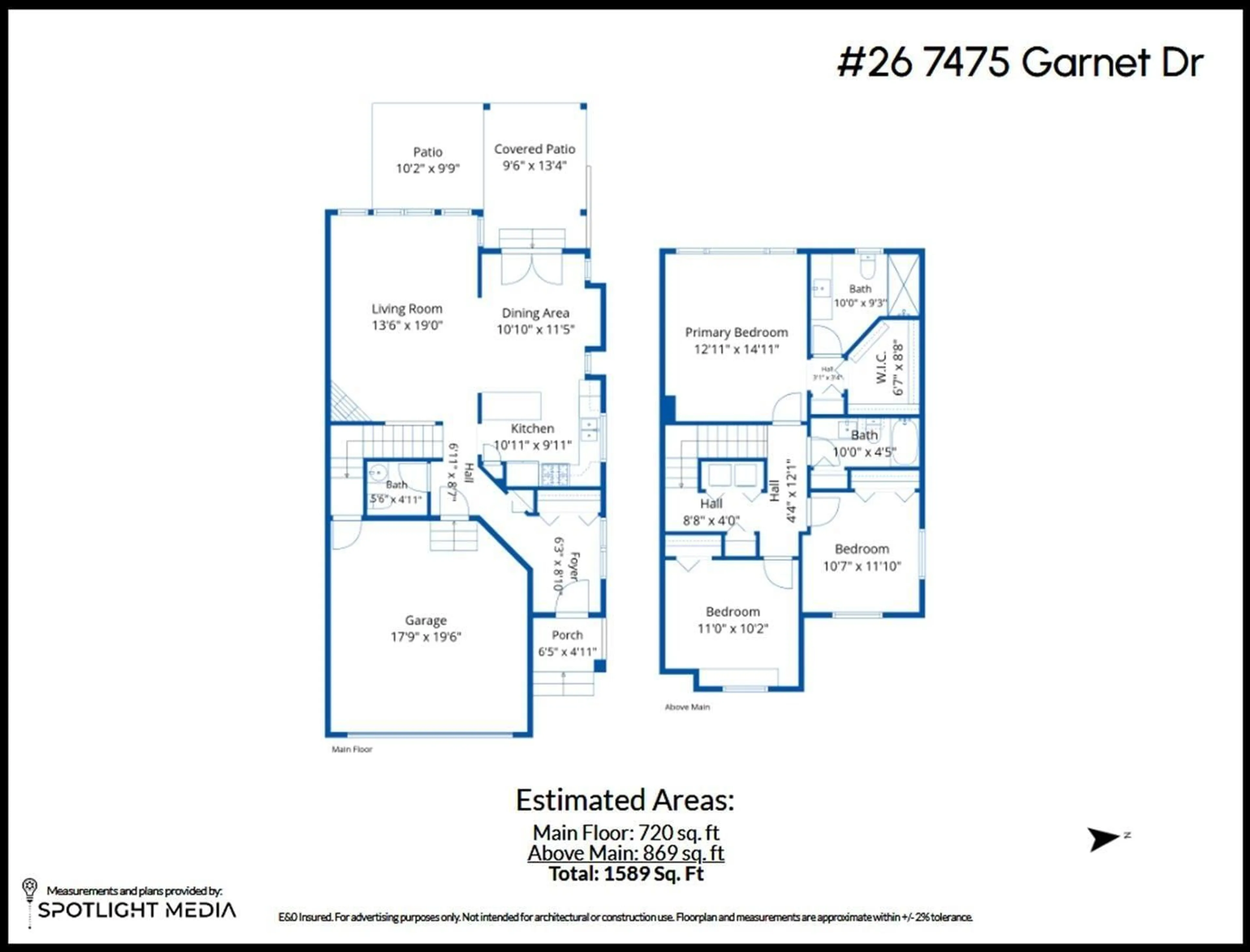 Floor plan for 26 - 7475 GARNET DRIVE, Chilliwack British Columbia V2R5W7