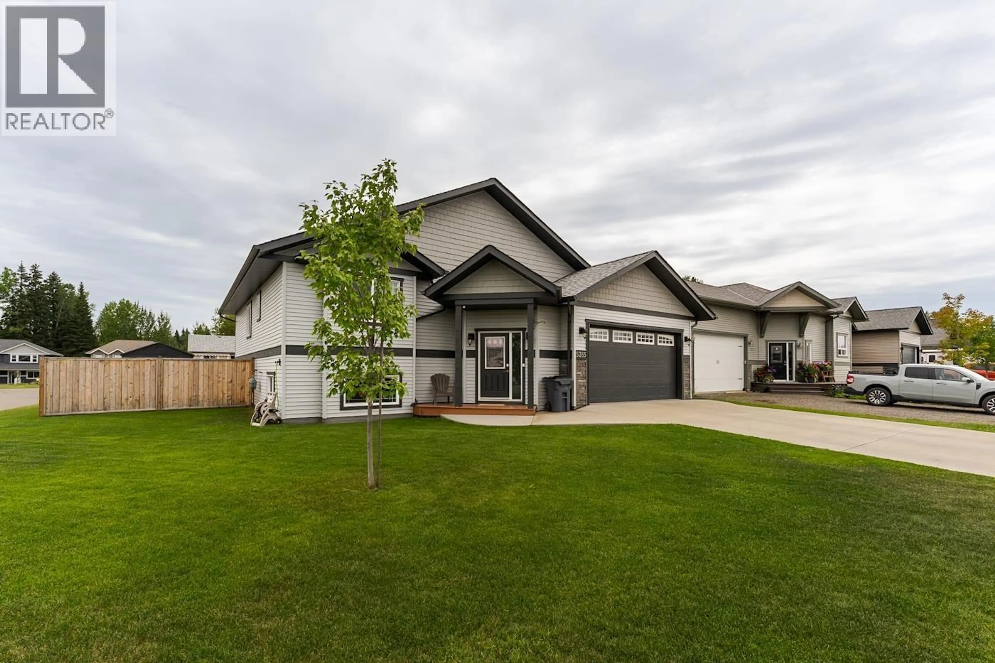 Home with vinyl exterior material, street for 5355 WOODVALLEY DRIVE, Prince George British Columbia V2K5A6
