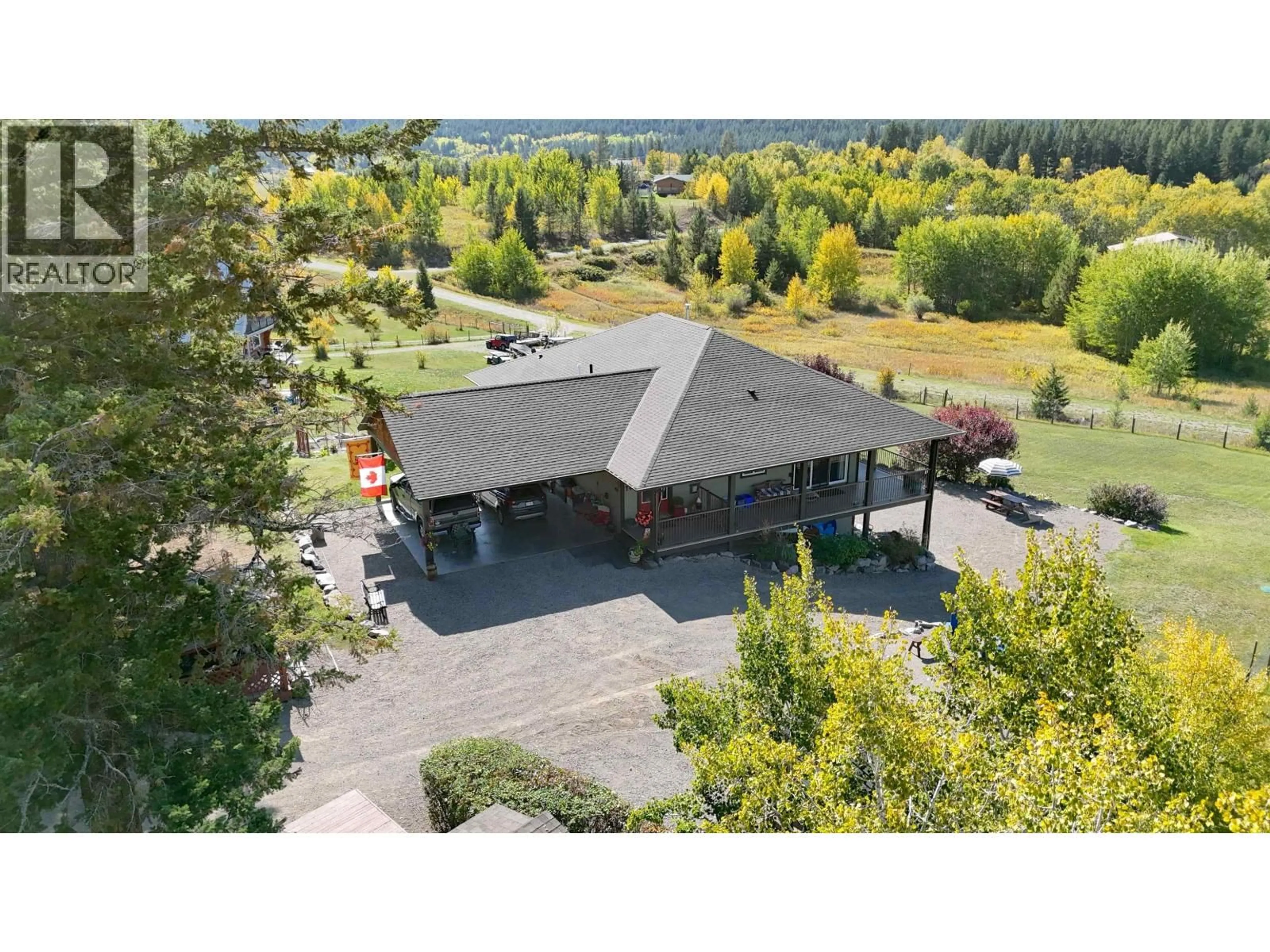 A pic from outside/outdoor area/front of a property/back of a property/a pic from drone, mountain view for 4162 LAC LA HACHE STATION ROAD, Lac La Hache British Columbia V0K1T0