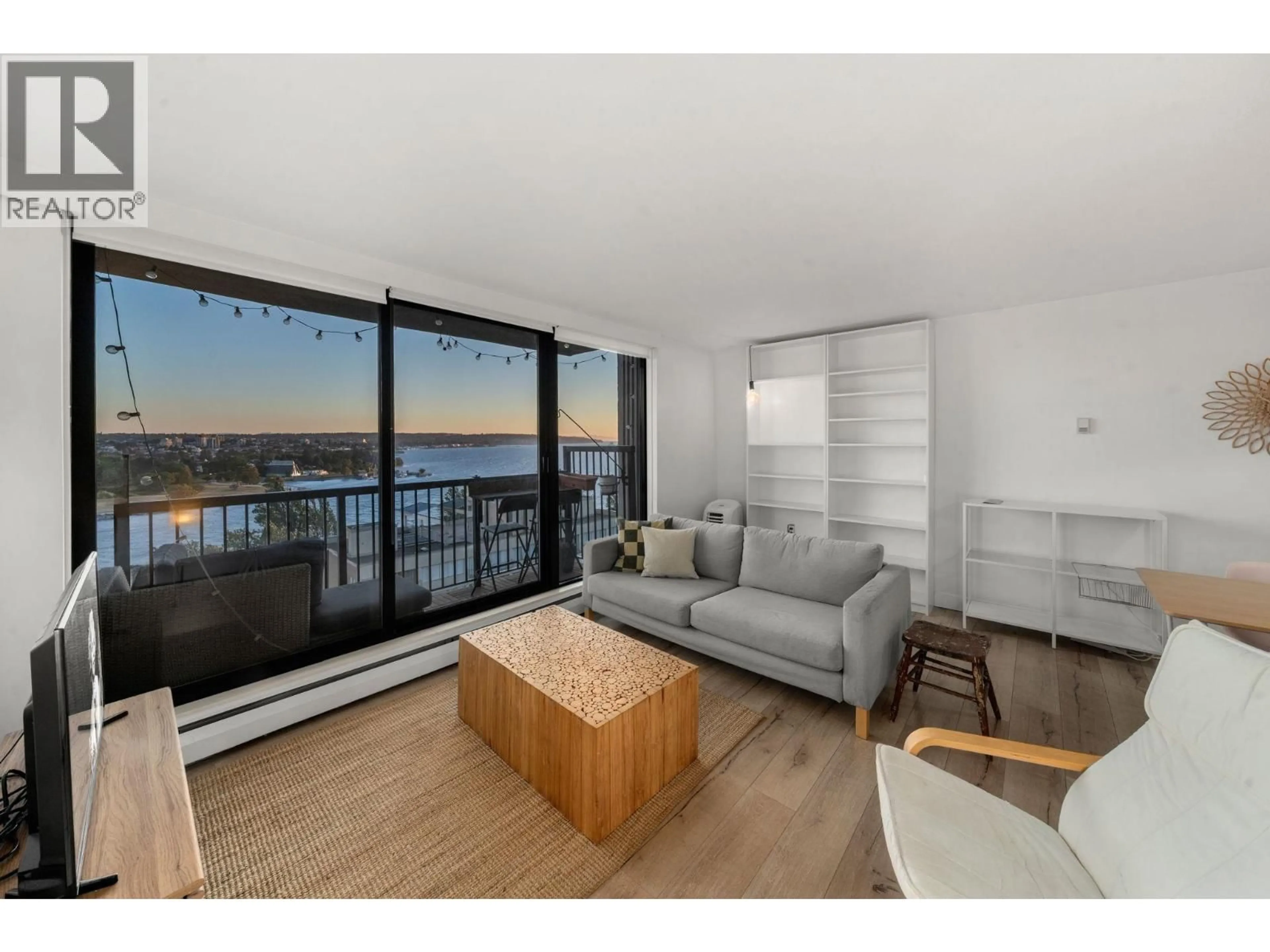 Living room with furniture, wood/laminate floor for 1207 - 1330 HARWOOD STREET, Vancouver British Columbia V6E1S8