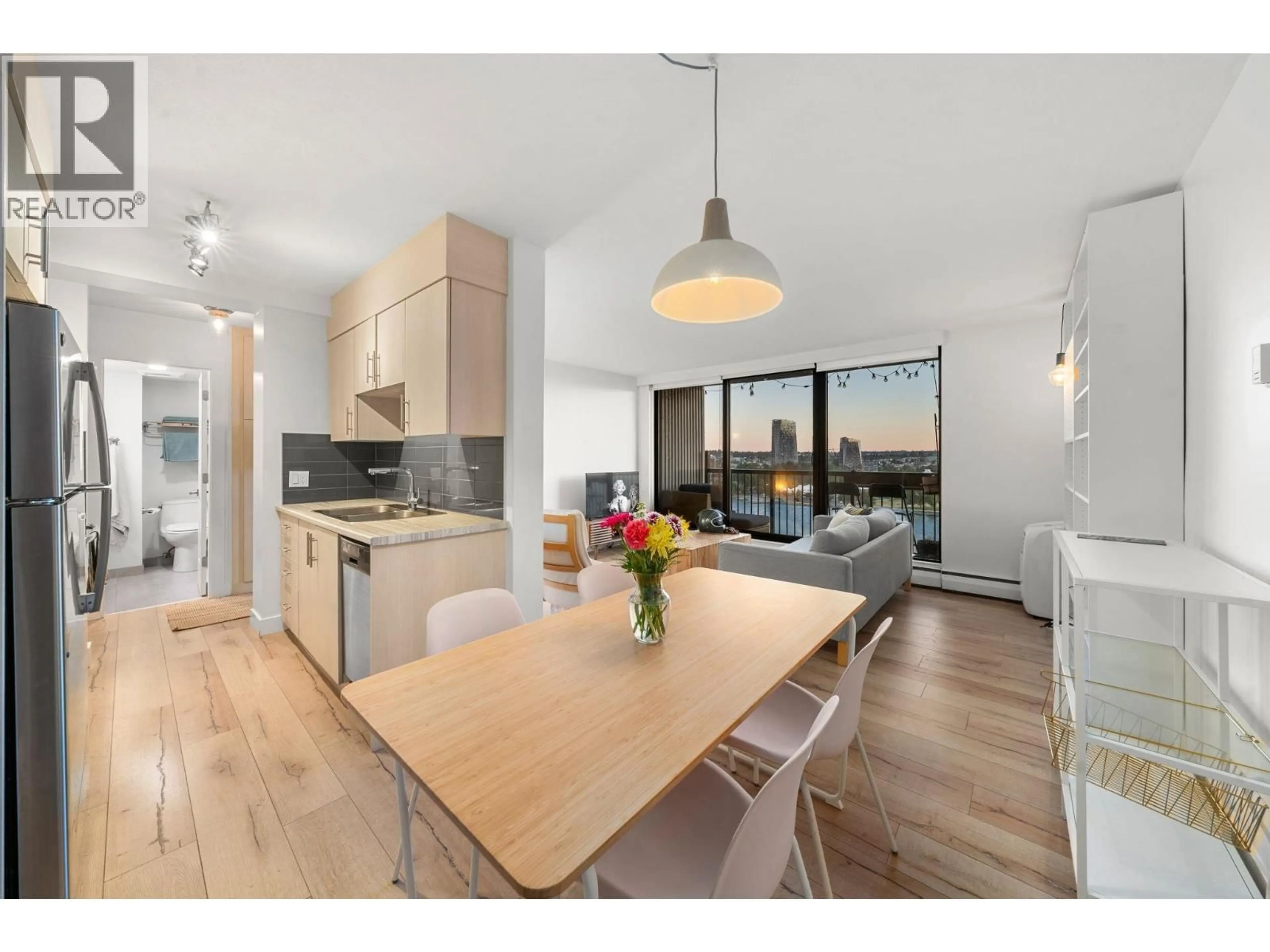 Open concept kitchen, wood/laminate floor for 1207 - 1330 HARWOOD STREET, Vancouver British Columbia V6E1S8