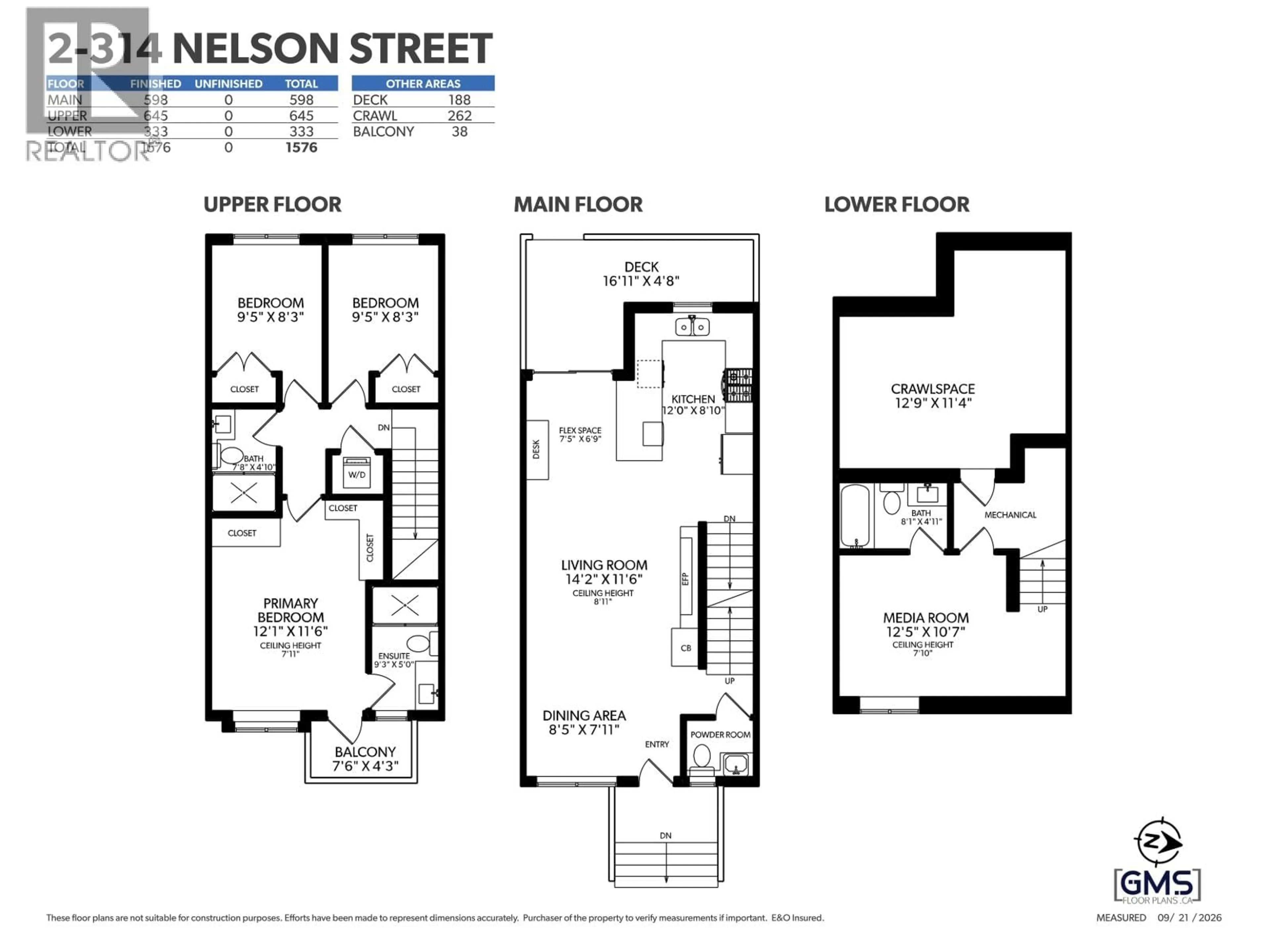 Floor plan for 102 - 314 NELSON STREET, Coquitlam British Columbia V3K4N3