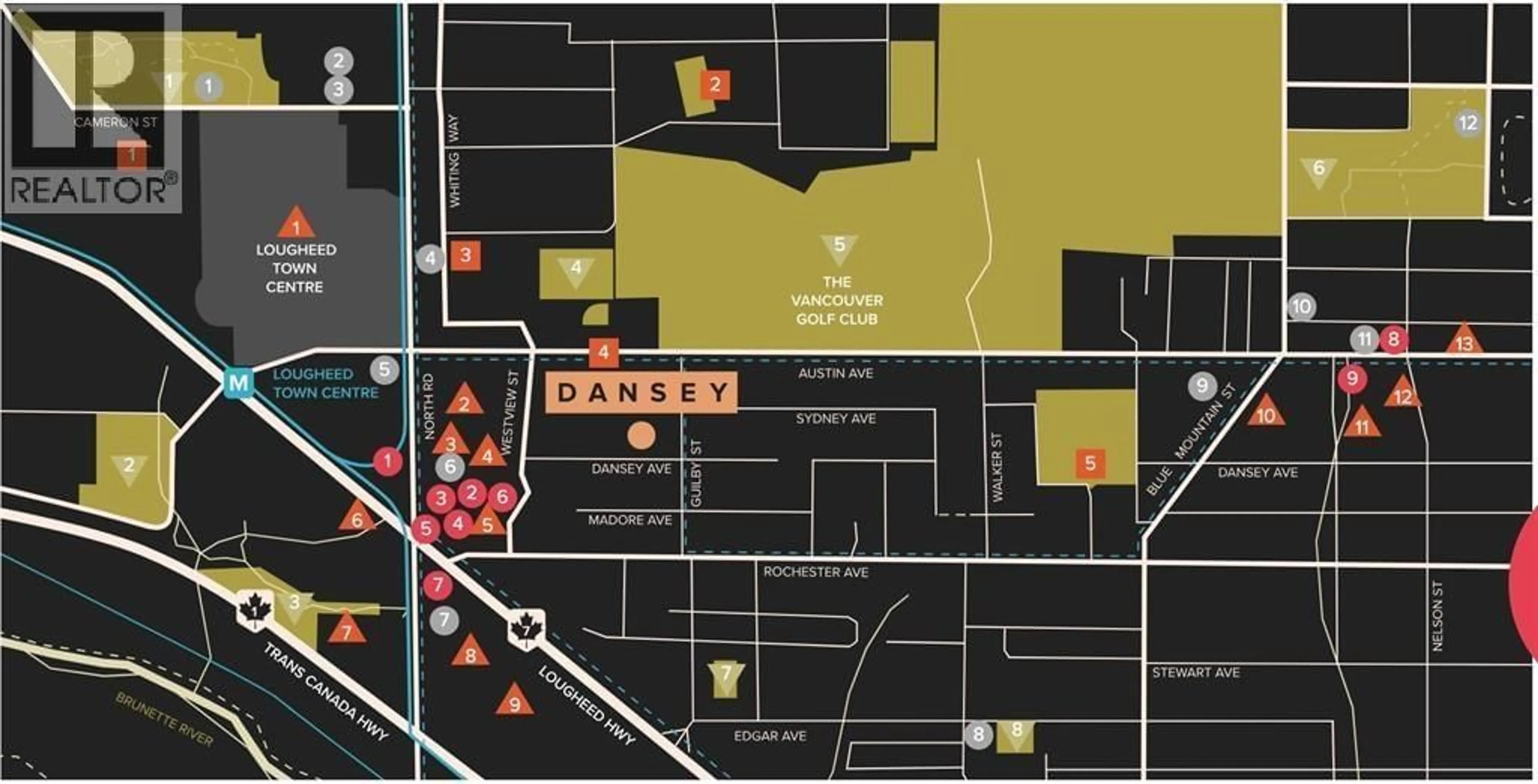 Picture of a map for 605 - 599 DANSEY AVENUE, Coquitlam British Columbia V3J5S4