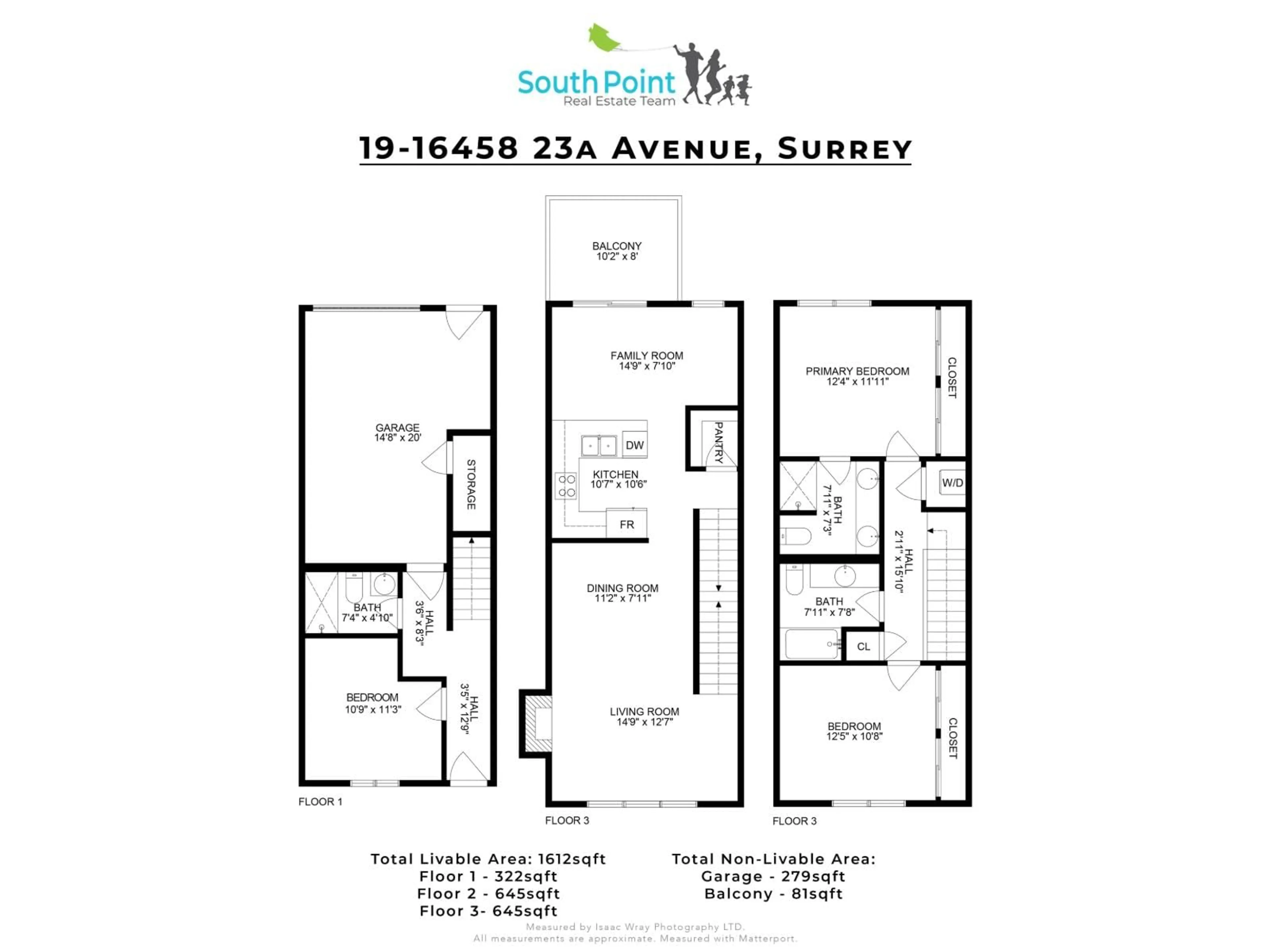 Floor plan for 19 - 16458 23A AVENUE, Surrey British Columbia V3Z0L9
