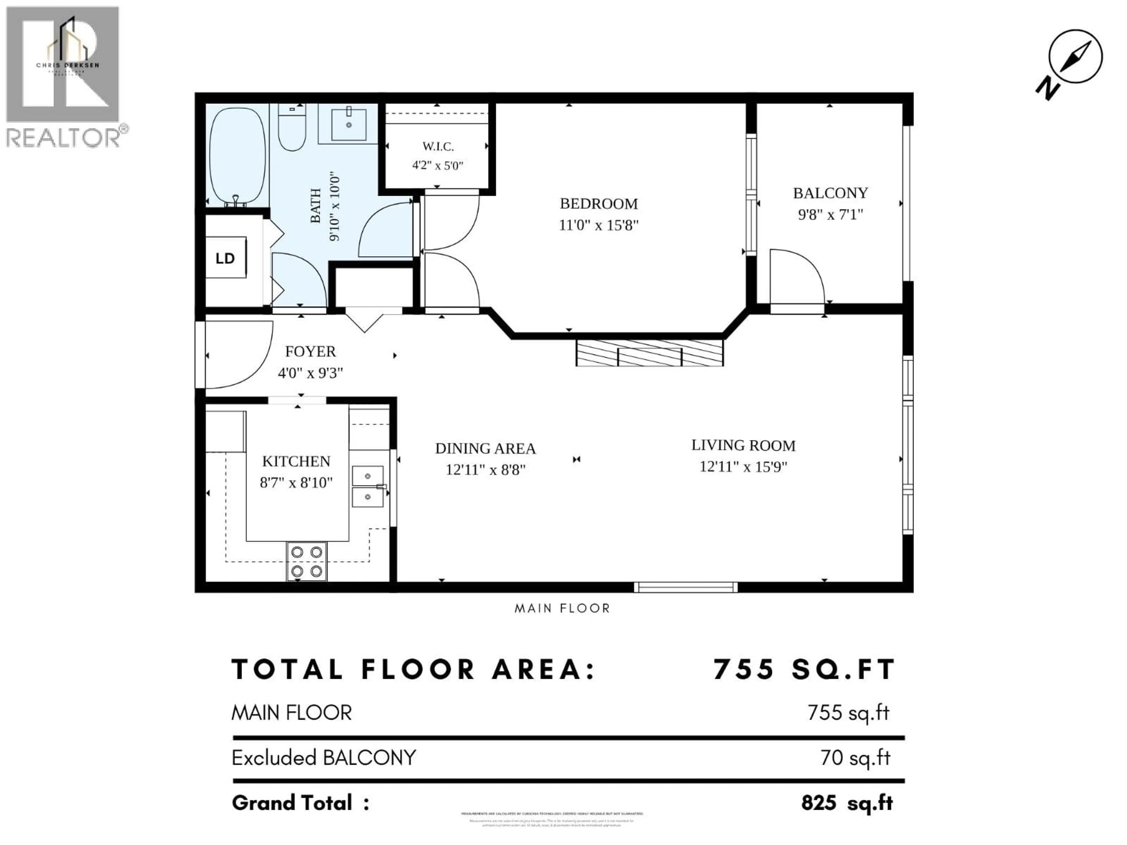 Floor plan for 205 - 2975 PRINCESS CRESCENT, Coquitlam British Columbia V3B7N3