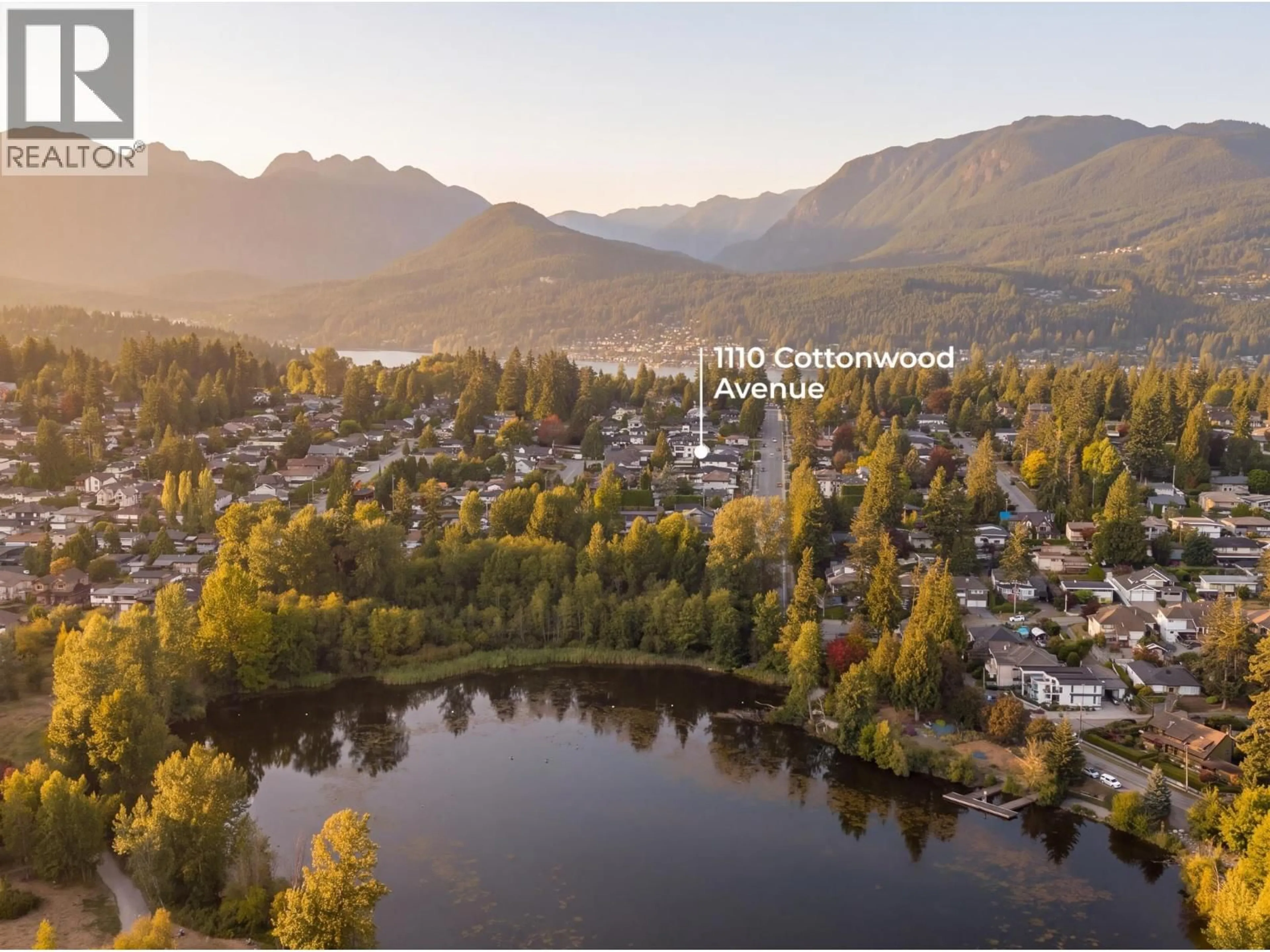 A pic from outside/outdoor area/front of a property/back of a property/a pic from drone, water/lake/river/ocean view for 1110 COTTONWOOD AVENUE, Coquitlam British Columbia V3J2T3