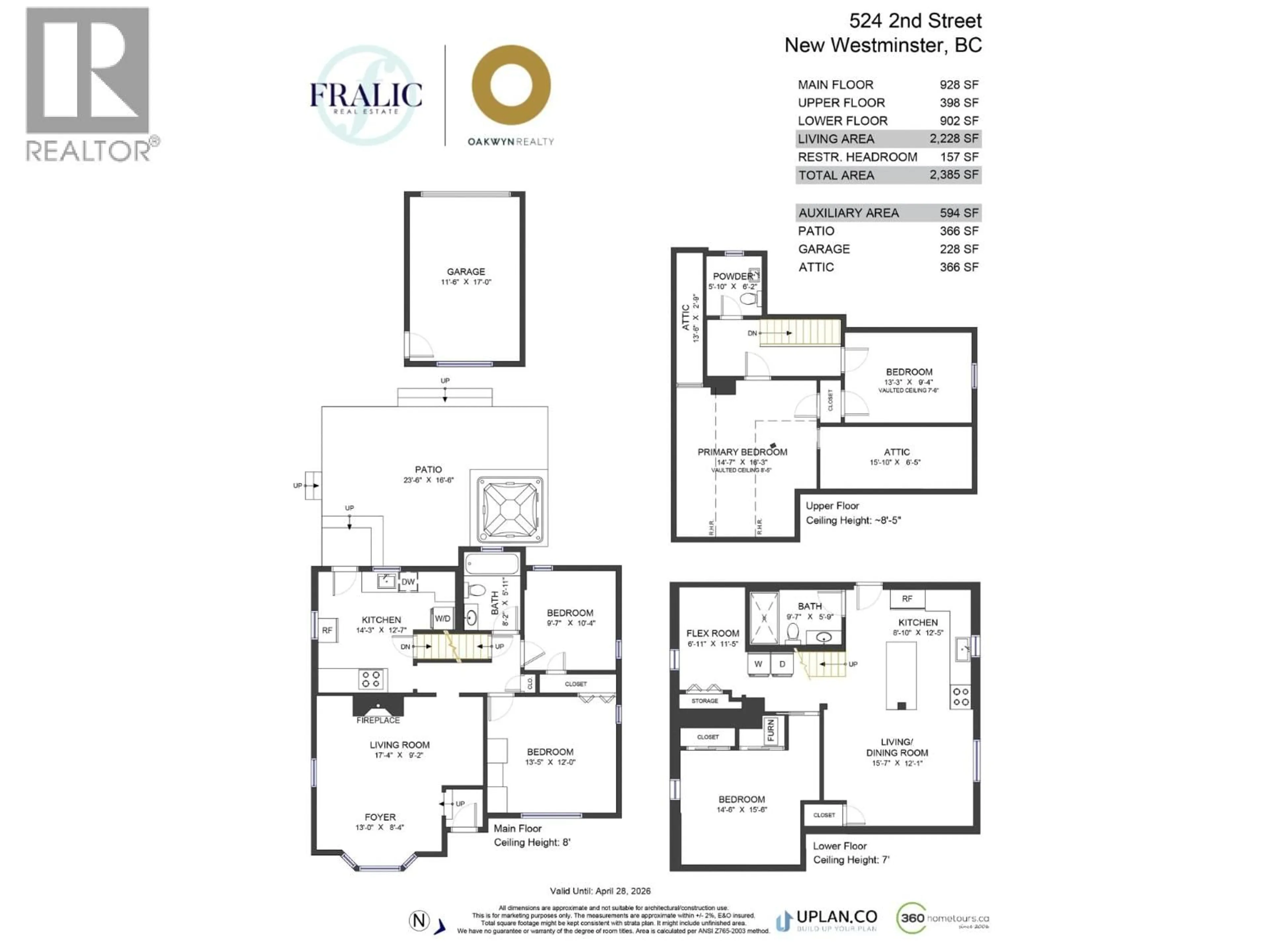 Floor plan for 524 SECOND STREET, New Westminster British Columbia V3L2M3