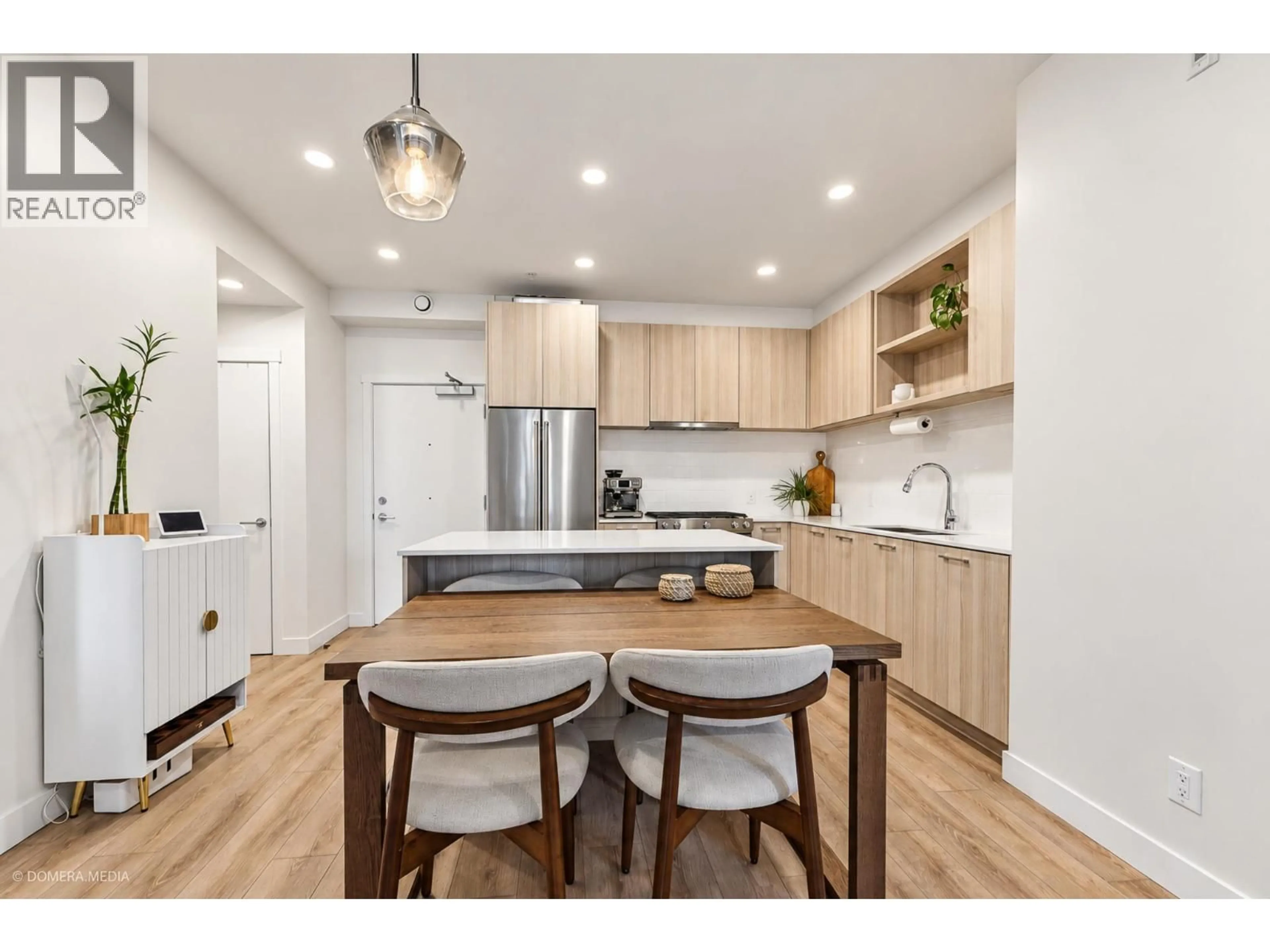 Open concept kitchen, wood/laminate floor for 110 - 721 ANSKAR COURT, Coquitlam British Columbia V3J0L4