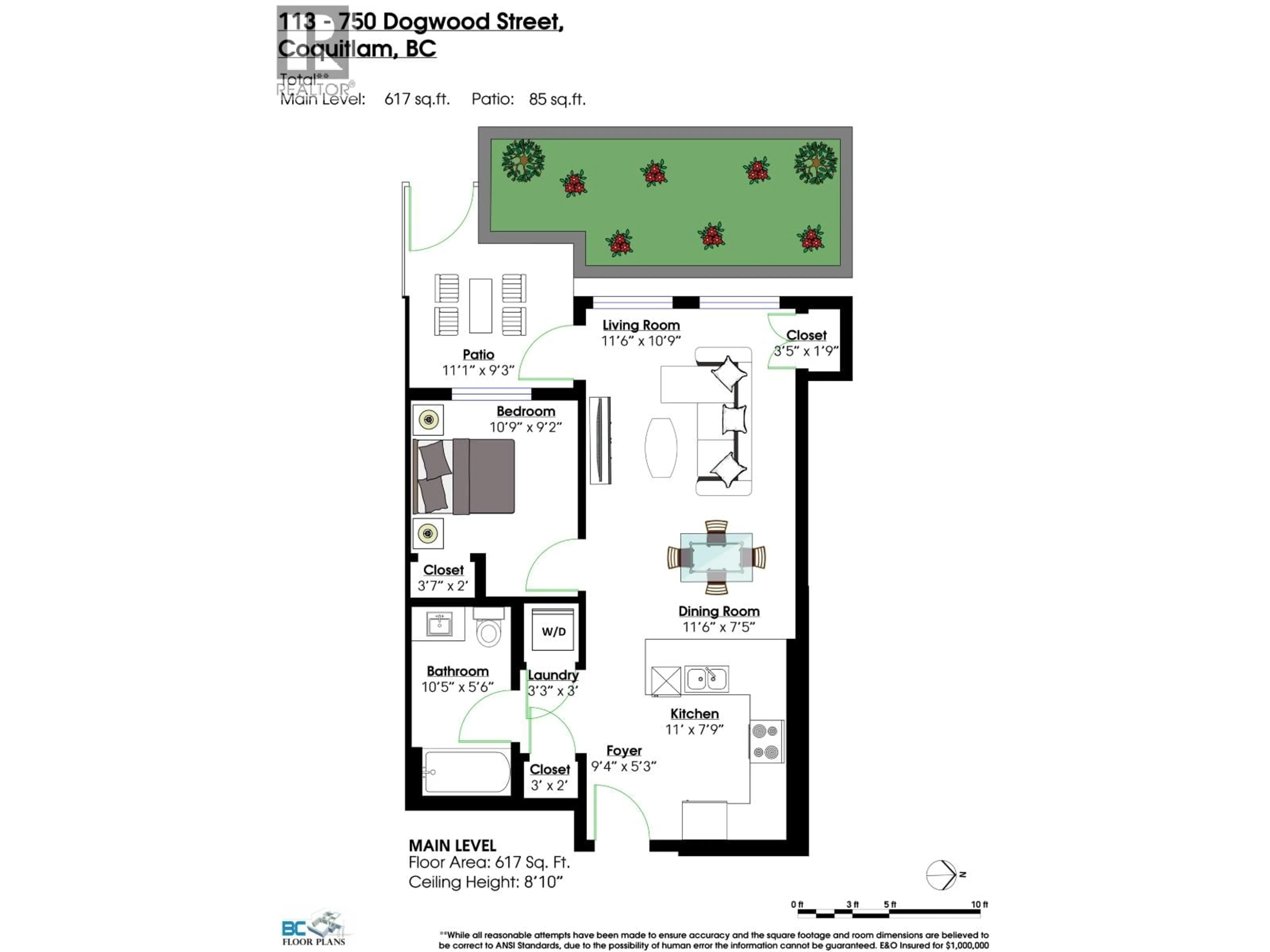 Floor plan for 113 - 750 DOGWOOD STREET, Coquitlam British Columbia V3J4B7