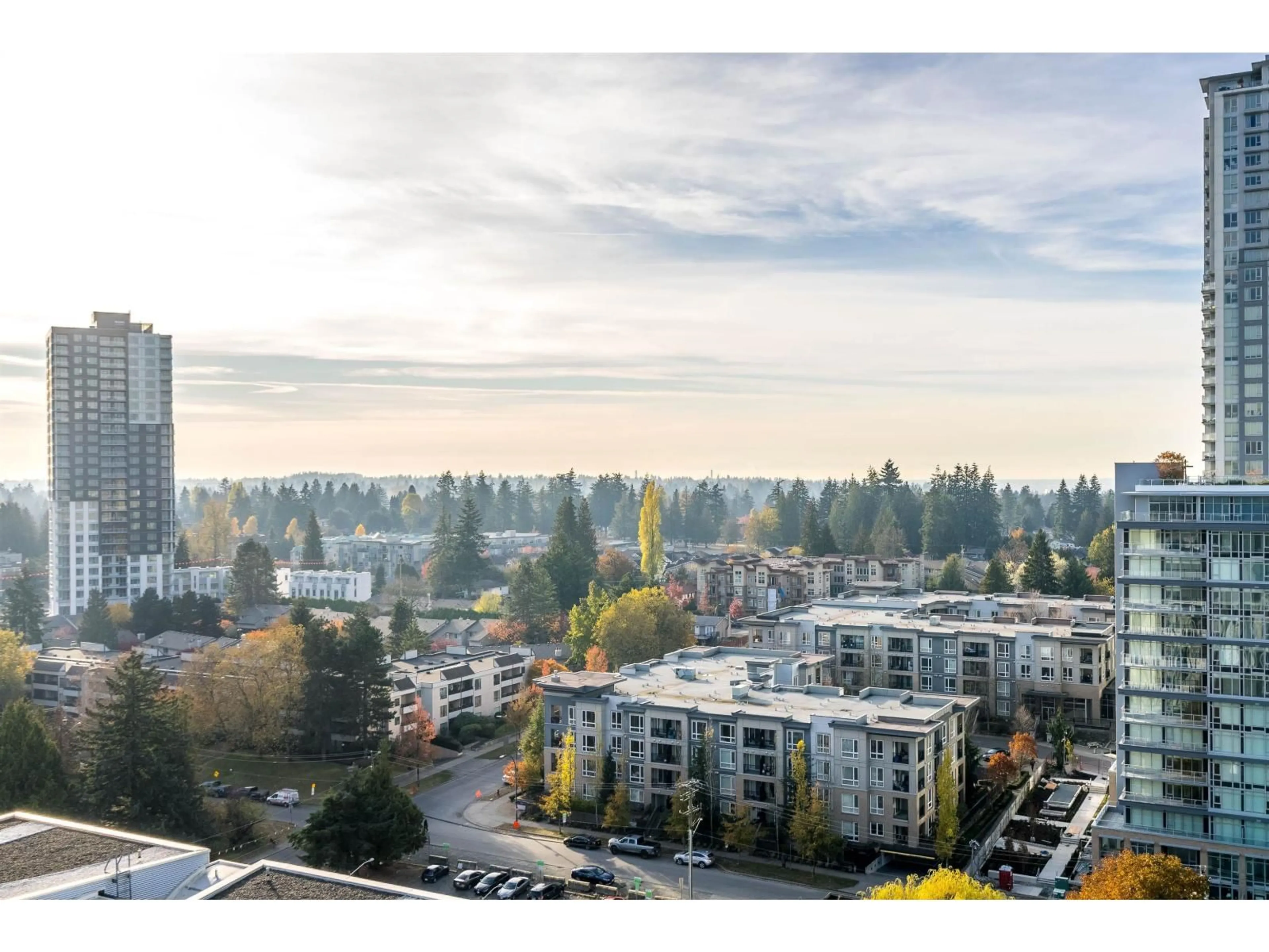 A pic from outside/outdoor area/front of a property/back of a property/a pic from drone, city buildings view from balcony for 1802 - 13438 CENTRAL AVENUE, Surrey British Columbia V3T0N2