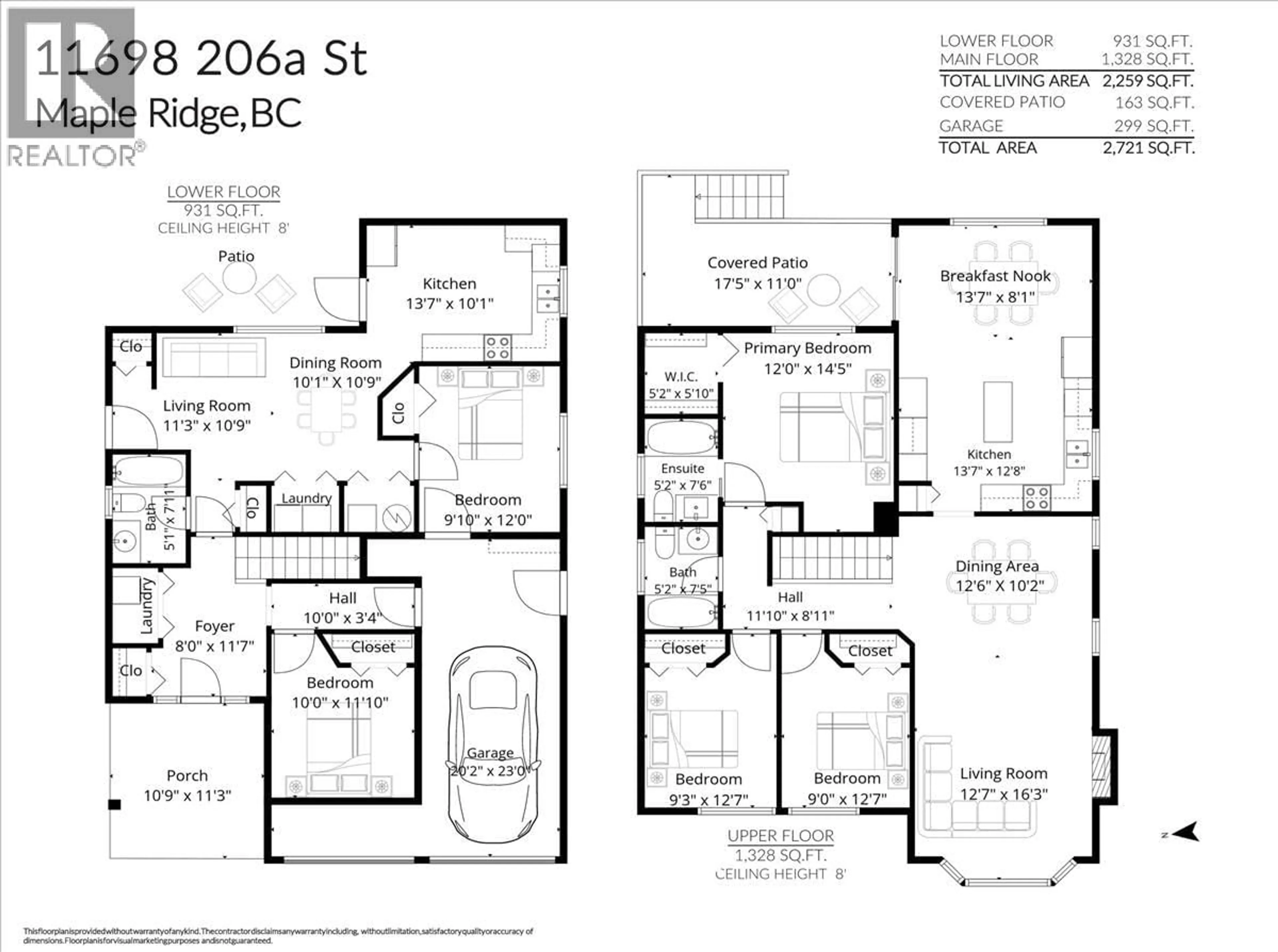 Floor plan for 11698 206A STREET, Maple Ridge British Columbia V2X0X8