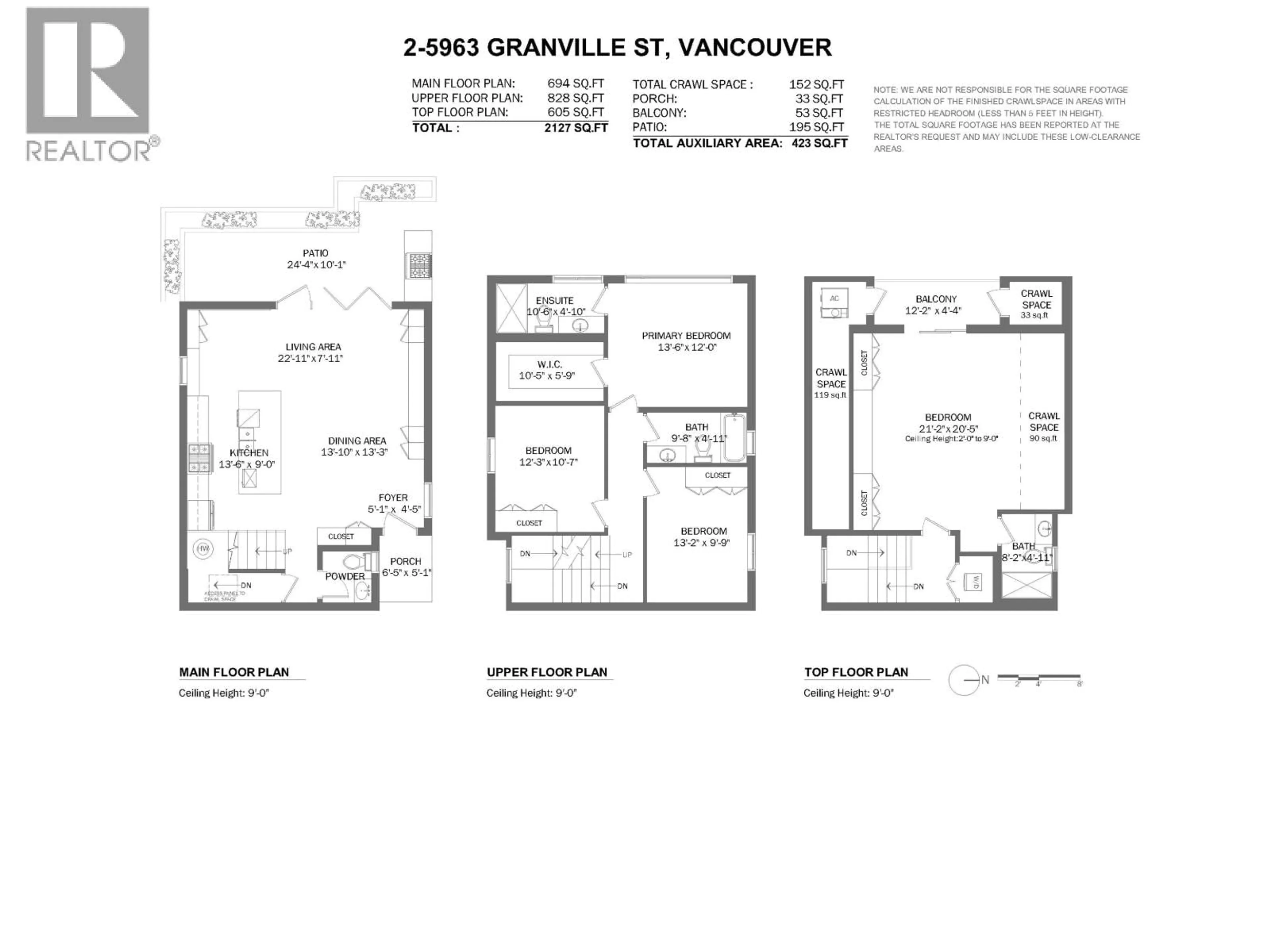Floor plan for 2 - 5963 GRANVILLE STREET, Vancouver British Columbia V6M3C9